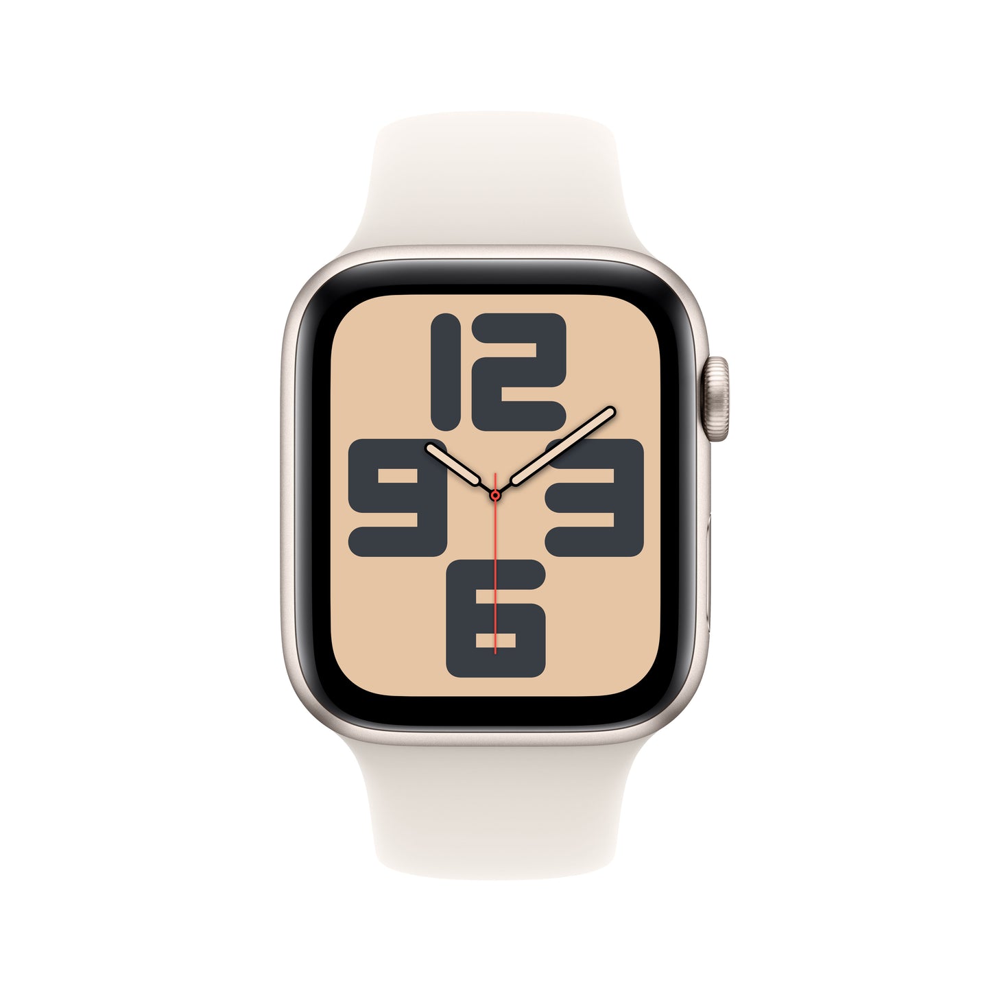 Apple Watch SE GPS + Cellular 44mm hvězdně bílé hliníkové pouzdro s hvězdně bílým sportovním řemínkem - M/L