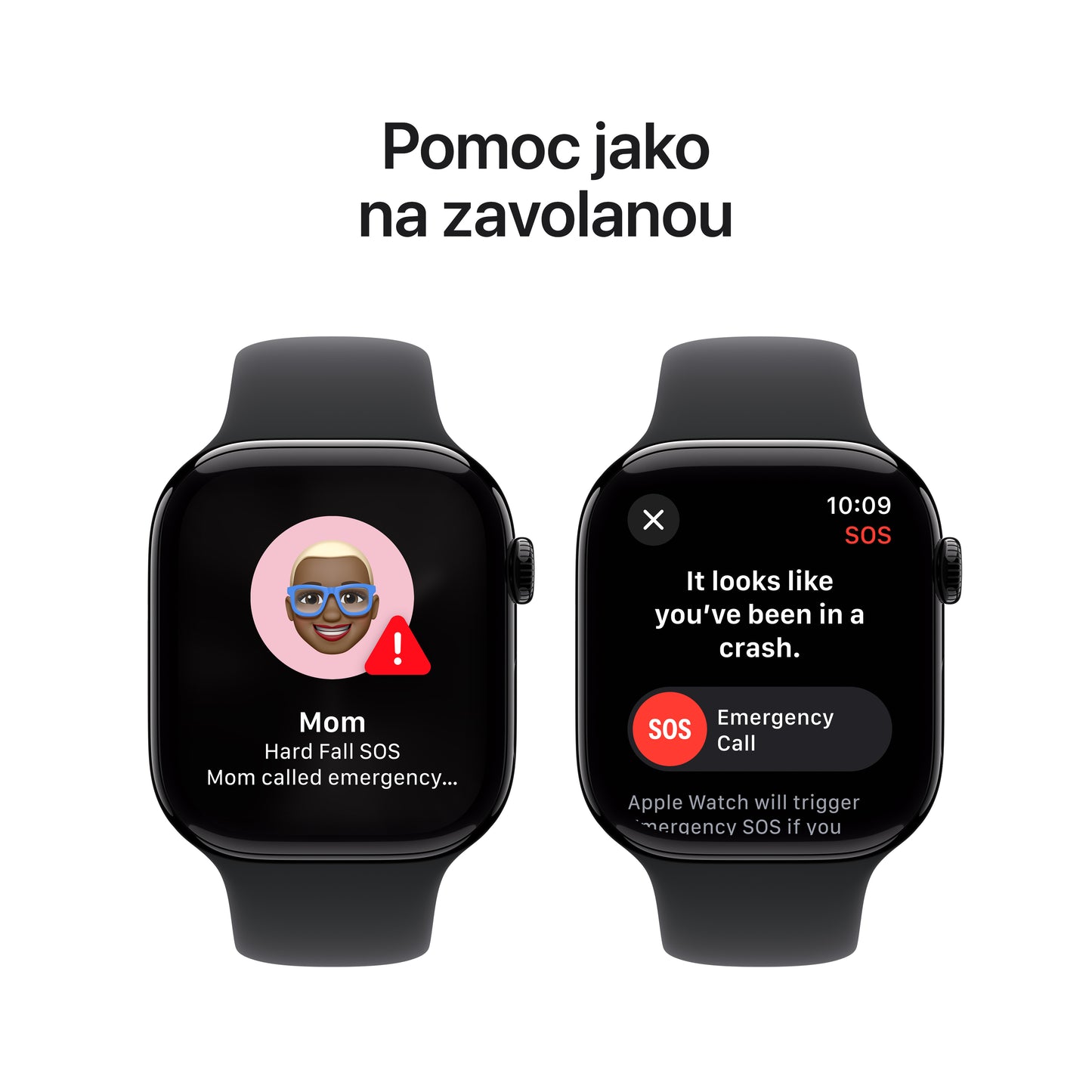 Apple Watch Series 10 GPS 42mm klavírně černé hliníkové pouzdro s černým sportovním řemínkem - S/M