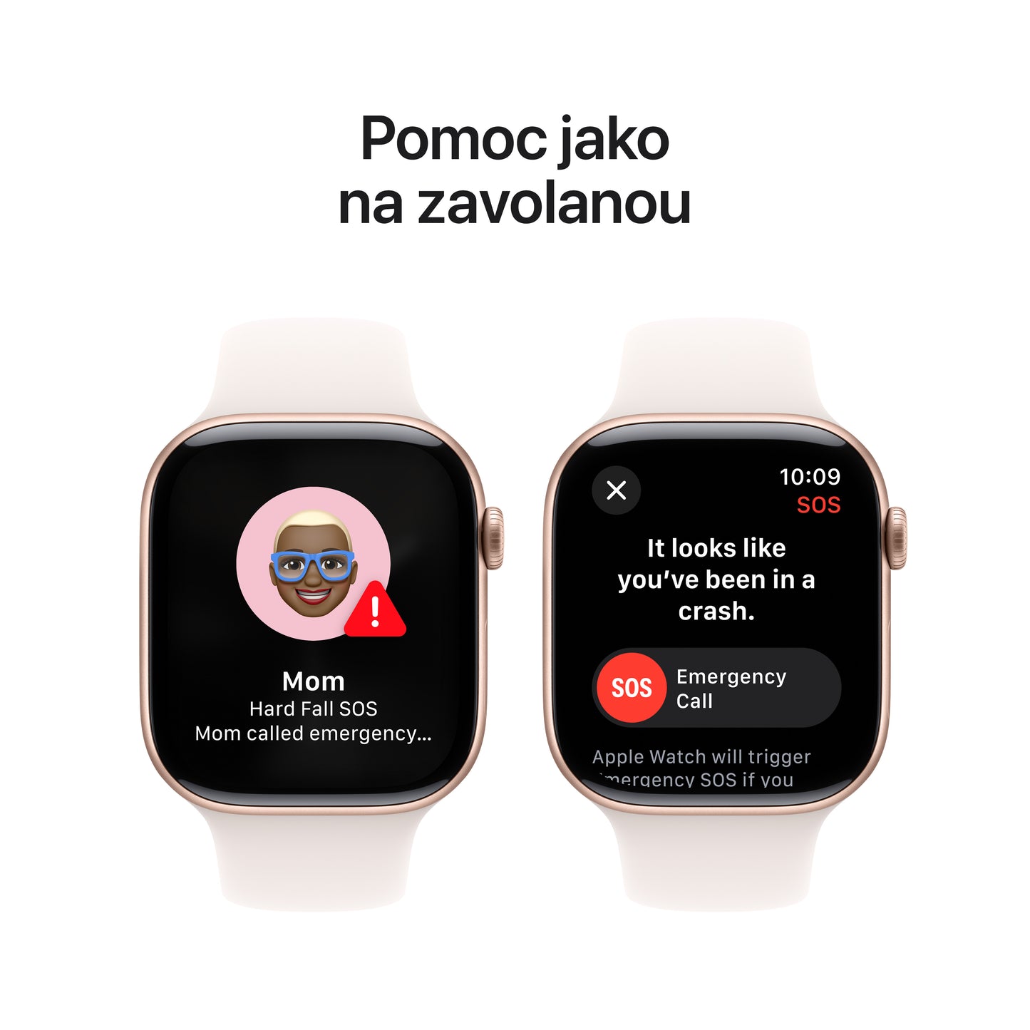 Apple Watch Series 10 GPS 46mm růžově zlaté hliníkové pouzdro se světle ruměným sportovním řemínkem - M/L