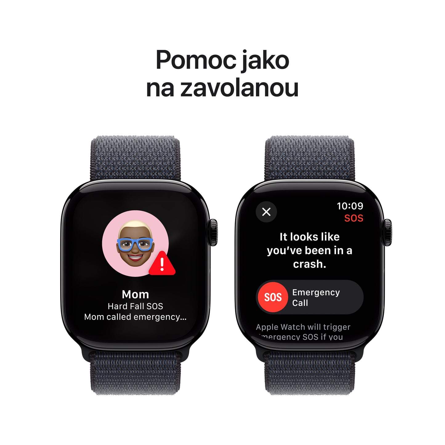 Apple Watch Series 10 GPS + Cellular 46mm klavírně černé hliníkové pouzdro s inkoustově fialovým sportovním provlékacím řemínkem