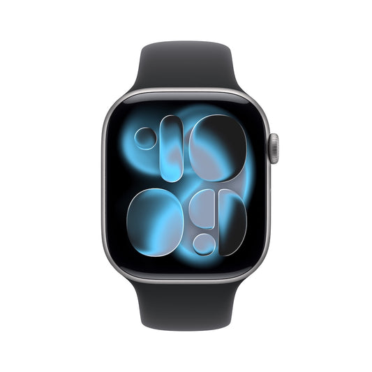 Apple Watch Series 11 GPS + Cellular 42mm vesmírně šedé hliníkové pouzdro s černým sportovním řemínkem - S/M - iSTYLE CZ