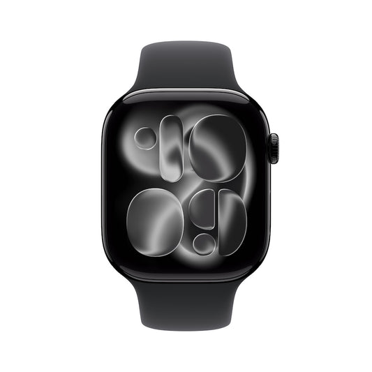 Apple Watch Series 11 GPS 46mm klavírně černé hliníkové pouzdro s černým sportovním řemínkem - S/M (renovovaný) - iSTYLE.cz