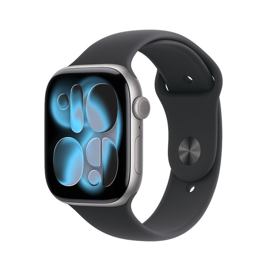 Apple Watch Series 11 GPS 42mm vesmírně šedé hliníkové pouzdro s černým sportovním řemínkem - M/L - iSTYLE CZ