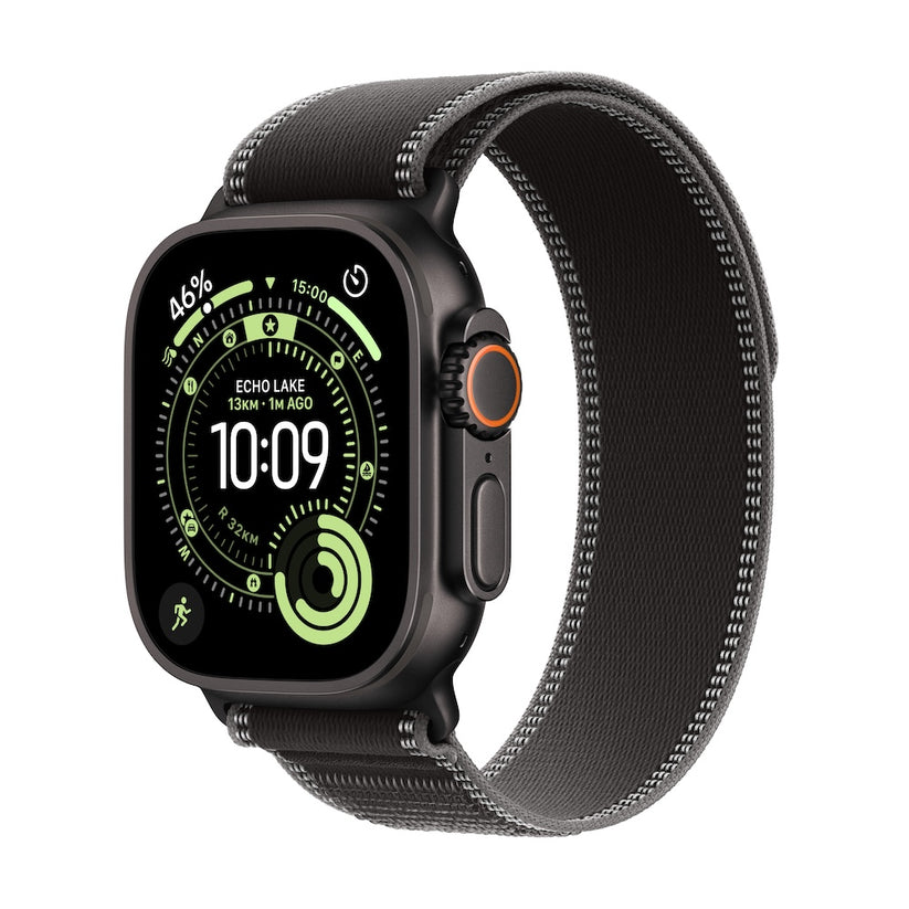 Apple Watch Ultra 3 GPS + Cellular 49mm černě titanové pouzdro s černě/ulovým trailovým tahem - S/M - iSTYLE CZ