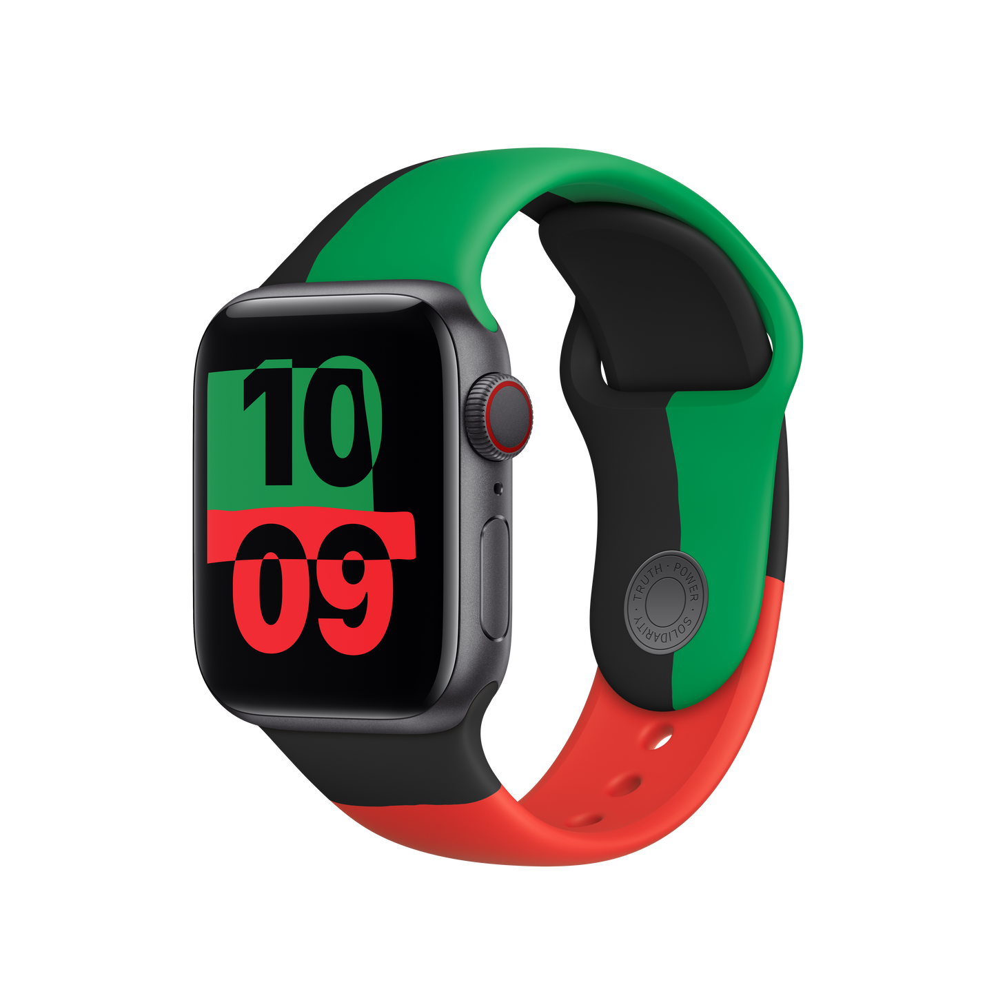 Apple Watch 38/40/41 mm sportovní řemínek Black Unity – M/L - iSTYLE CZ