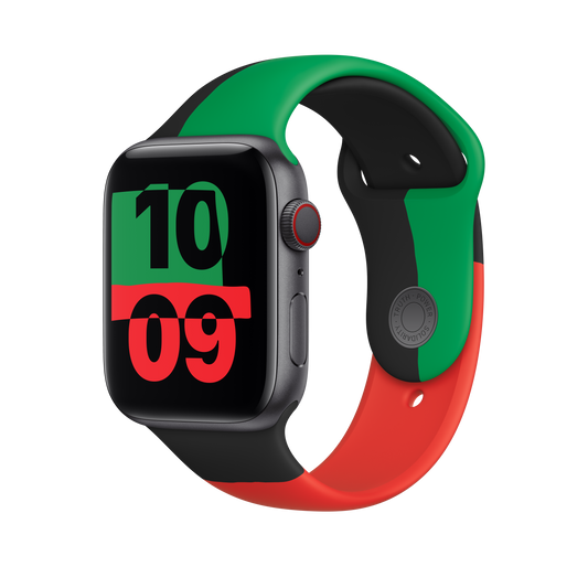Apple Watch 42/44/45 mm sportovní řemínek Black Unity – M/L - iSTYLE CZ