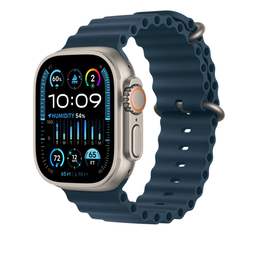 Apple Watch 44/45/49 mm modré prodloužení Oceánského řemínku - iSTYLE CZ