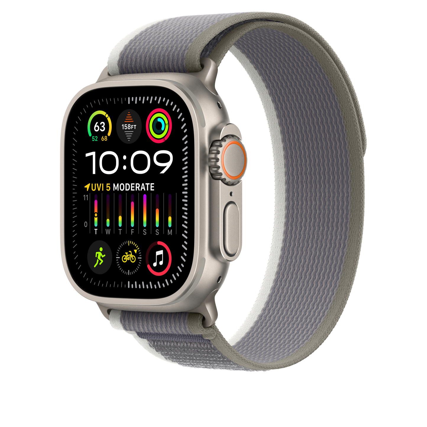 Apple Watch 44/45/49 mm zeleno-šedý Trailový tah – S/M - iSTYLE CZ