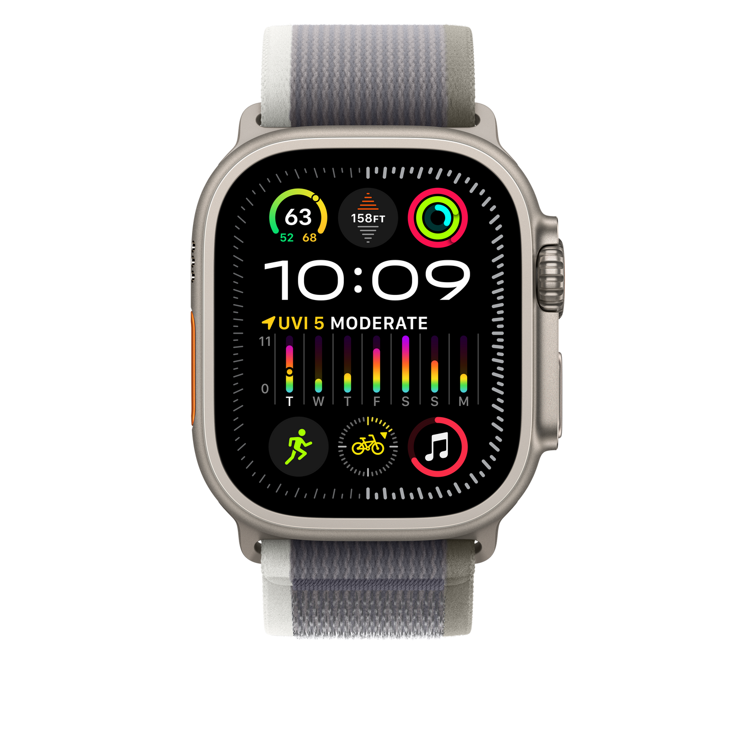 Apple Watch 44/45/49 mm zeleno-šedý Trailový tah – S/M - iSTYLE CZ