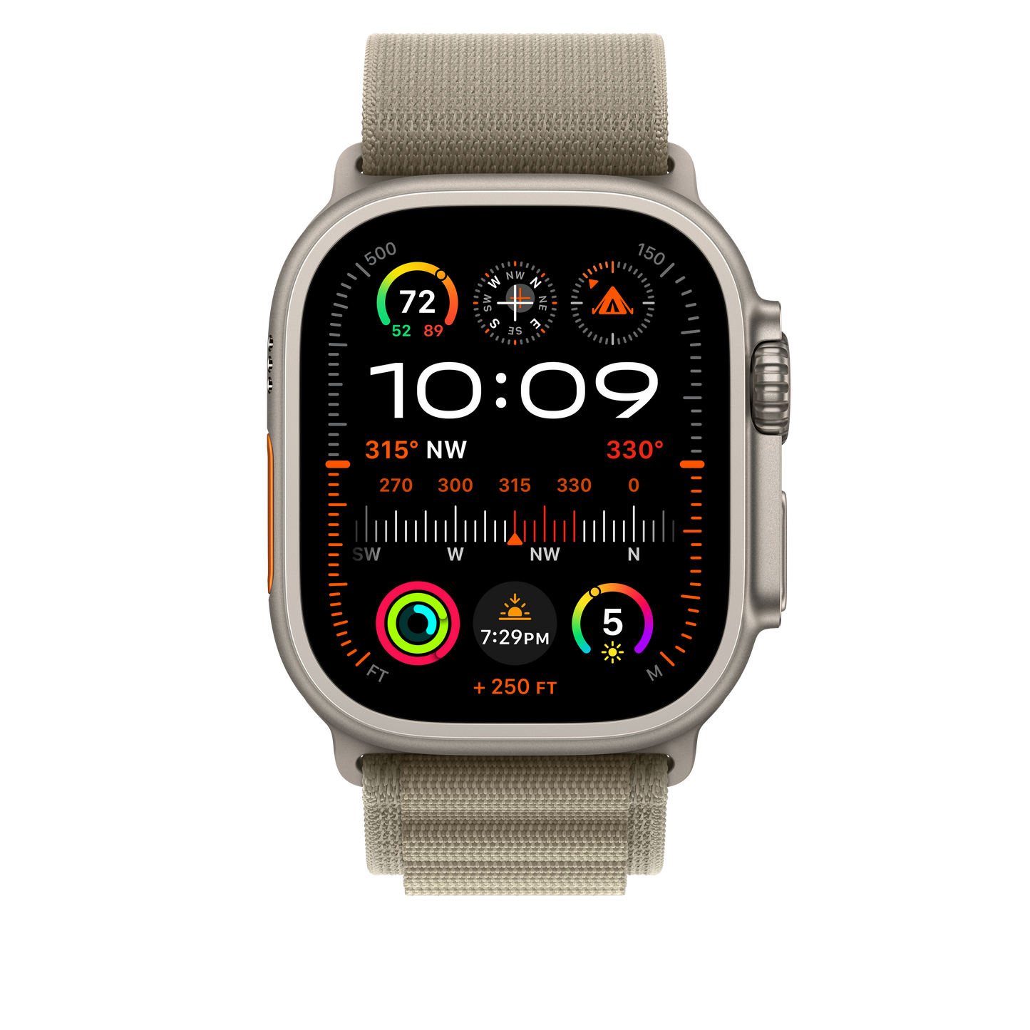 Apple Watch 44/45/49 mm olivový Alpský tah – malý - iSTYLE CZ