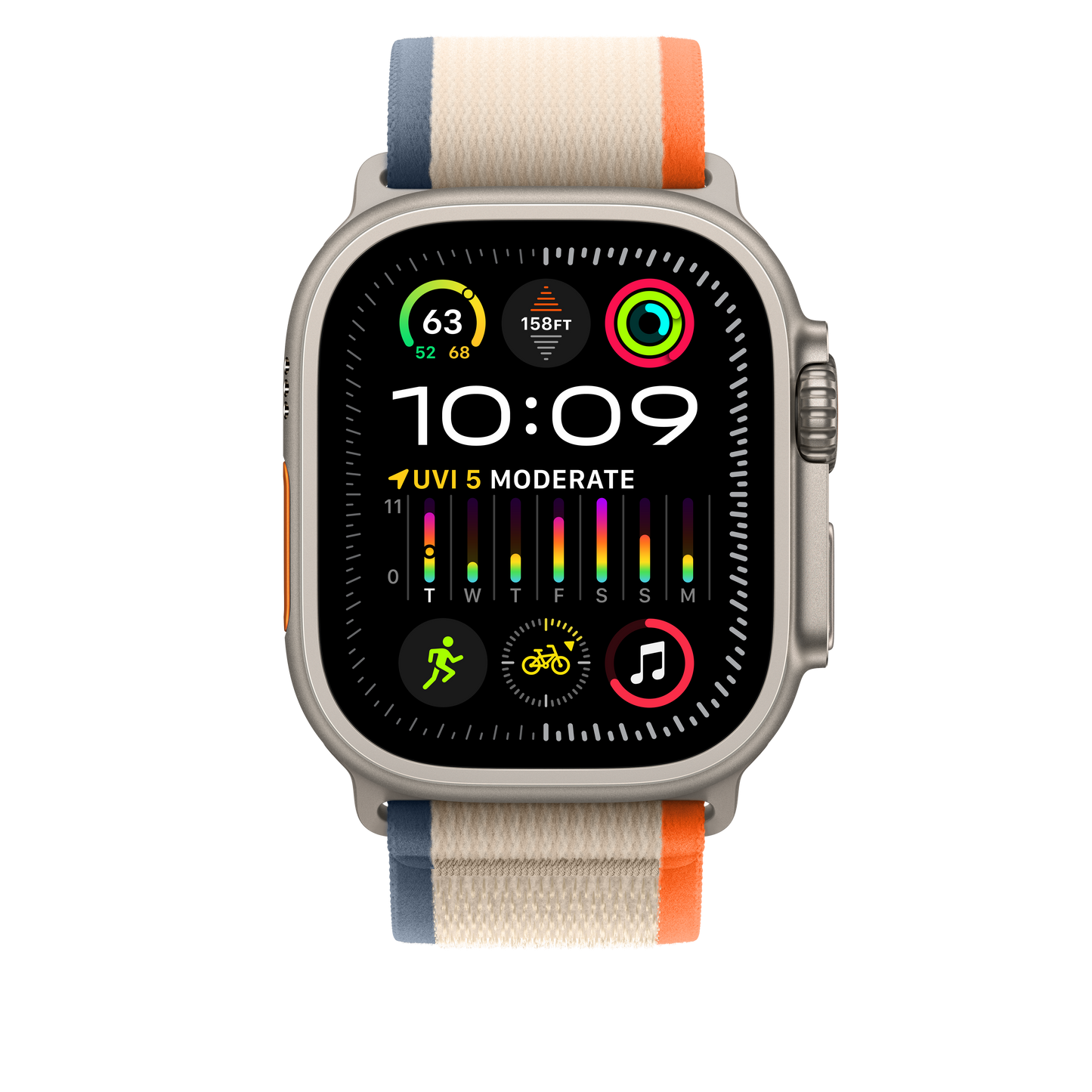 Apple Watch 44/45/49 mm oranžovo-béžový Trailový tah – S/M - iSTYLE CZ