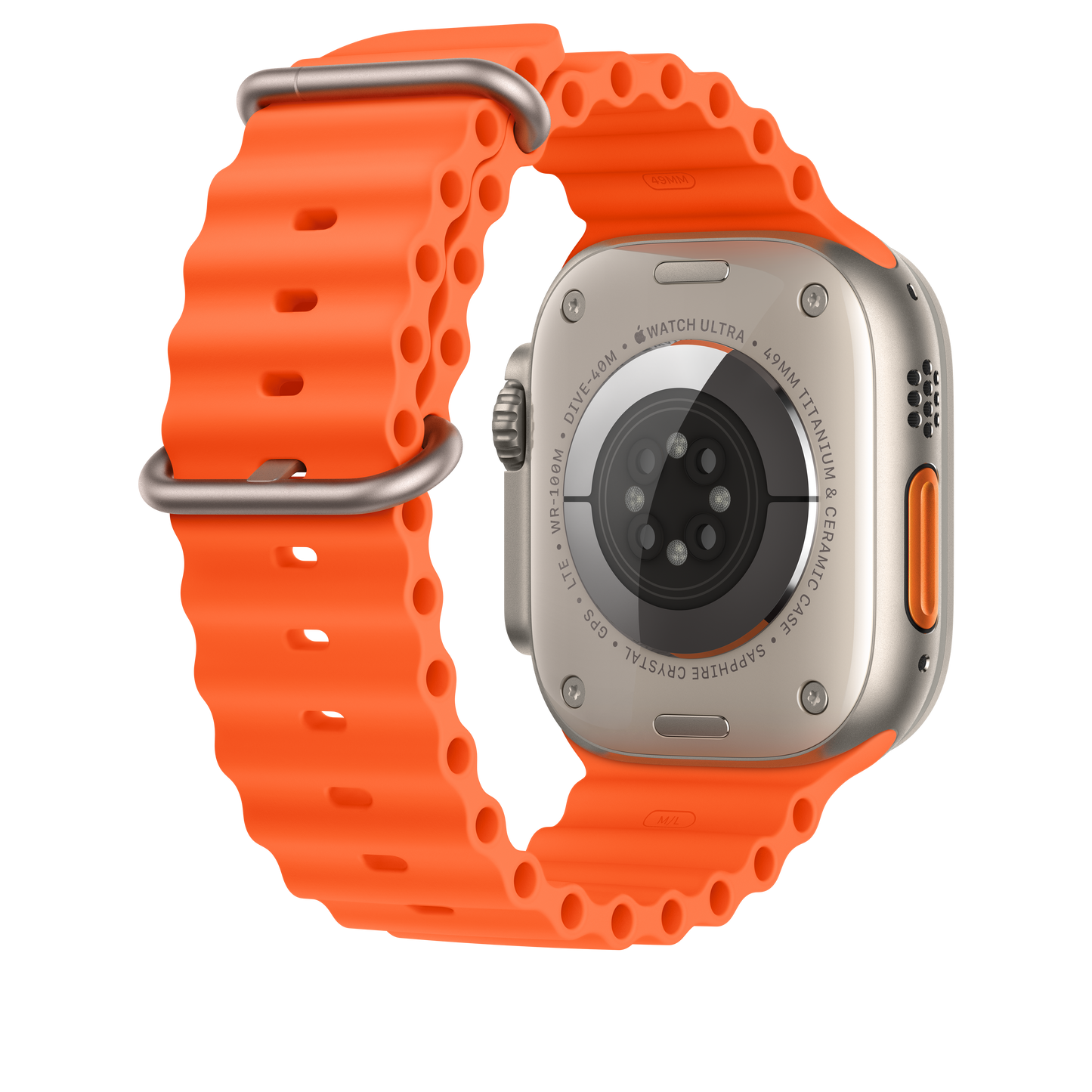 Apple Watch 44/45/49 mm oranžové prodloužení Oceánského řemínku - iSTYLE CZ