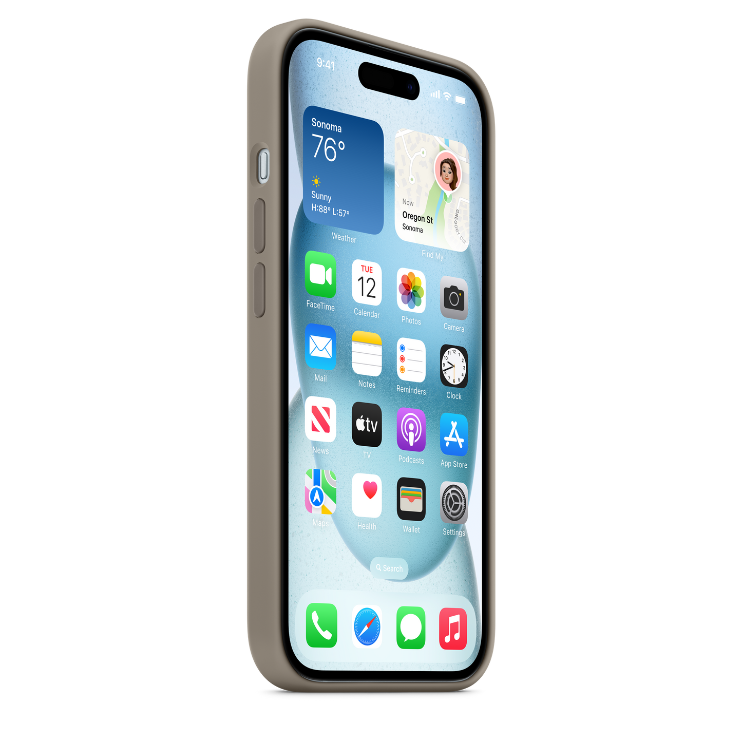 Apple silikonový kryt s MagSafe na iPhone 15 – jílově šedá - iSTYLE CZ