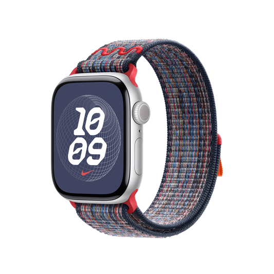 Apple Watch 38/40/41/42mm modro-červený provlékací sportovní řemínek Nike - iSTYLE CZ