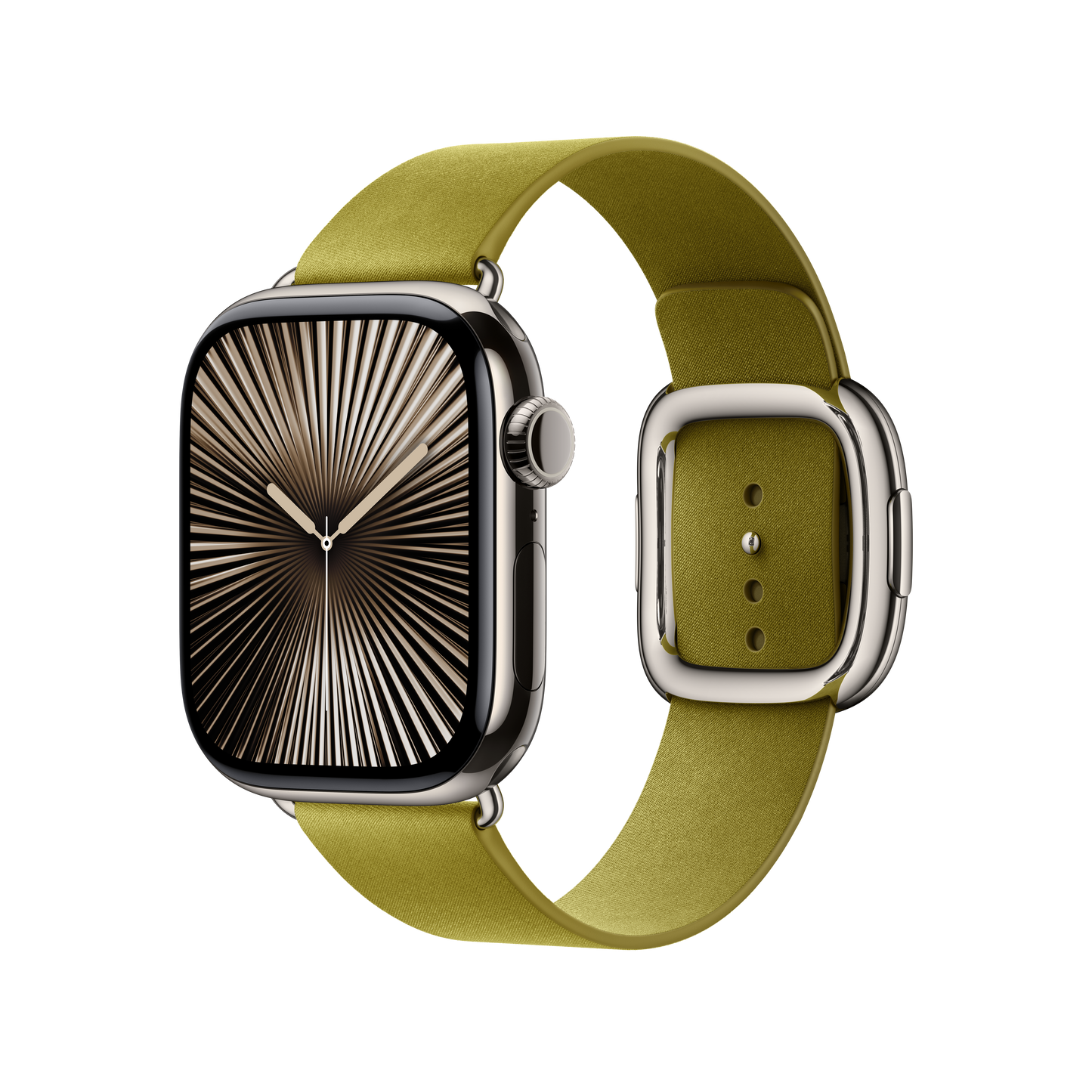 Apple Watch 38/40/41/42mm zelenožlutý řemínek s moderní přezkou – střední - iSTYLE CZ