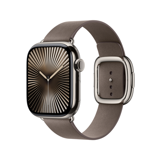 Apple Watch 38/40/41/42mm šedohnědý řemínek s moderní přezkou – malý - iSTYLE CZ