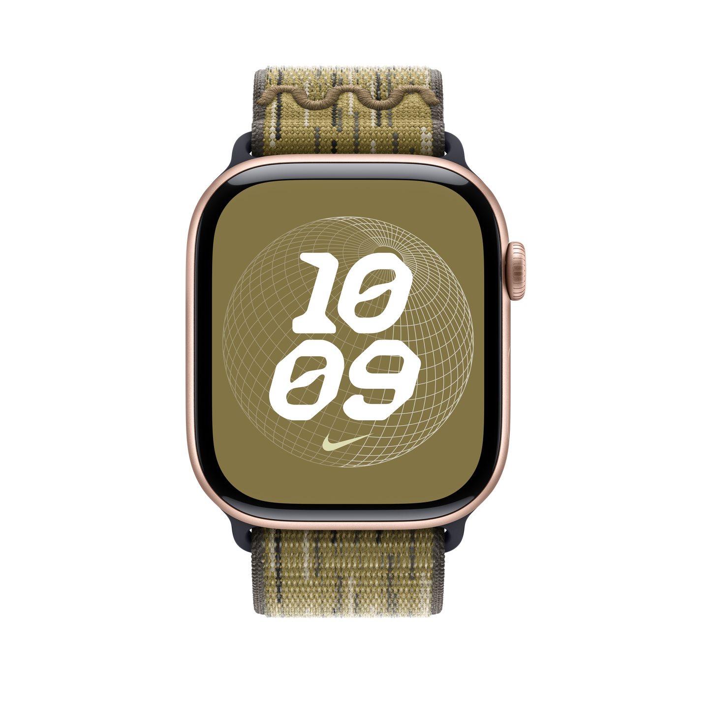 Apple Watch 44/45/46/49mm zeleno-šedý provlékací sportovní řemínek Nike - iSTYLE CZ