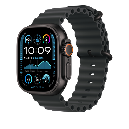 Apple Watch 44/45/46/49mm černý Oceánský řemínek – provedení z černého titanu - iSTYLE CZ