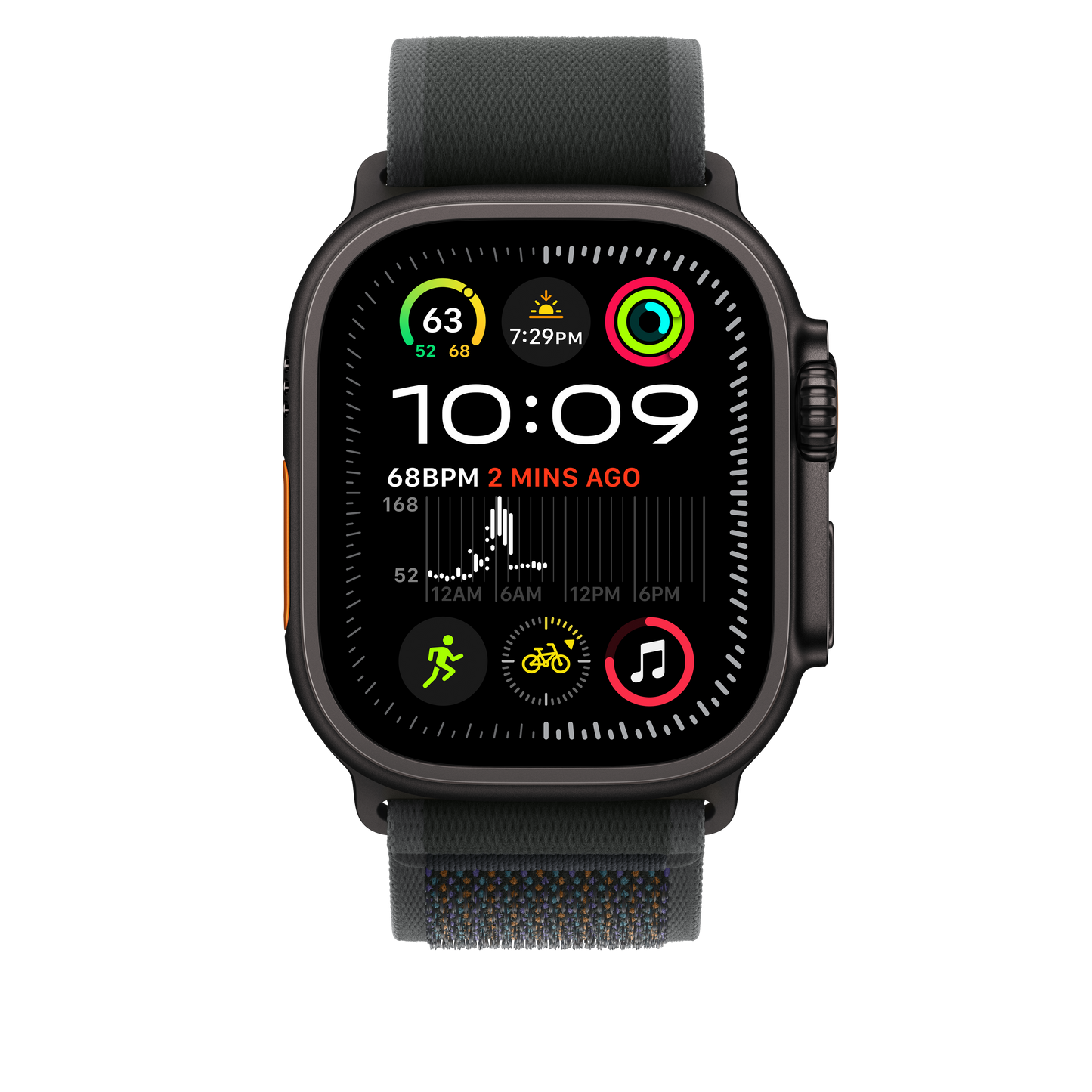 Apple Watch 44/45/46/49mm černý Trailový tah - M/L – provedení z černého titanu - iSTYLE CZ