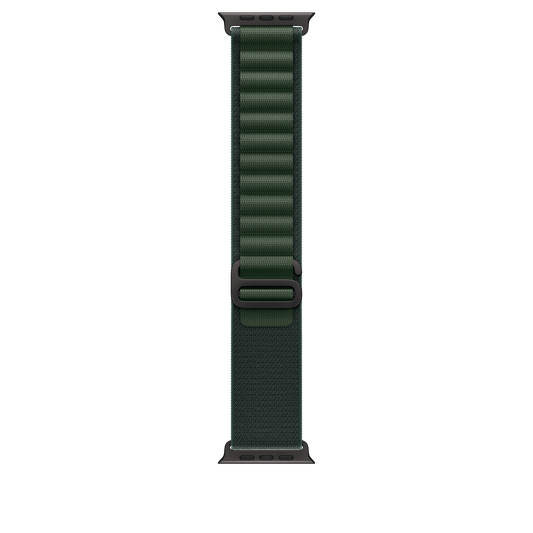 Apple Watch 44/45/46/49mm tmavě zelený Alpský tah – velký – provedení z černého titanu - iSTYLE CZ