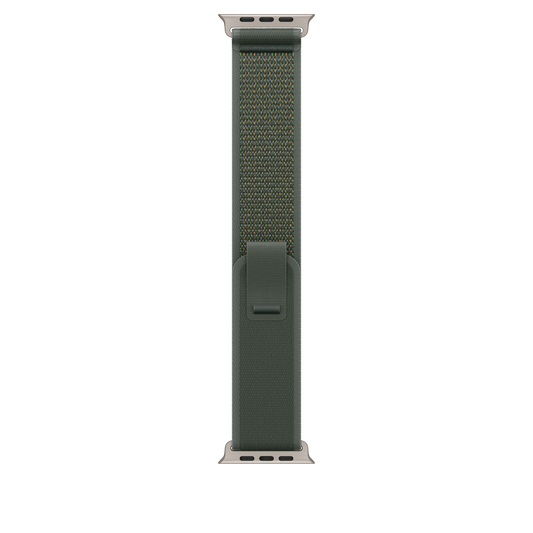 Apple Watch 44/45/46/49mm zelený Trailový tah – S/M – provedení z přírodního titanu - iSTYLE CZ