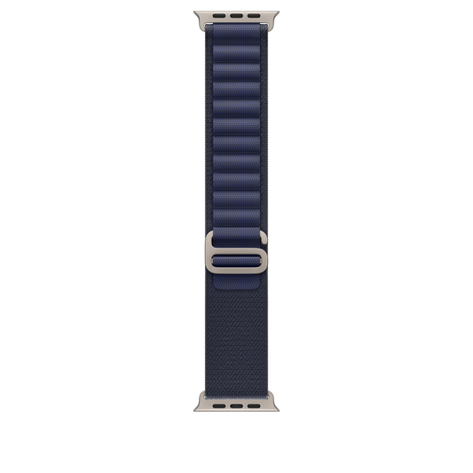 Apple Watch 44/45/46/49mm námořnicky modrý Alpský tah – střední – provedení z přírodního titanu - iSTYLE CZ