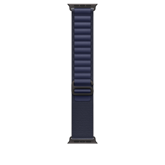 Apple Watch 44/45/46/49mm námořnicky modrý Alpský tah – malý – provedení z černého titanu - iSTYLE CZ