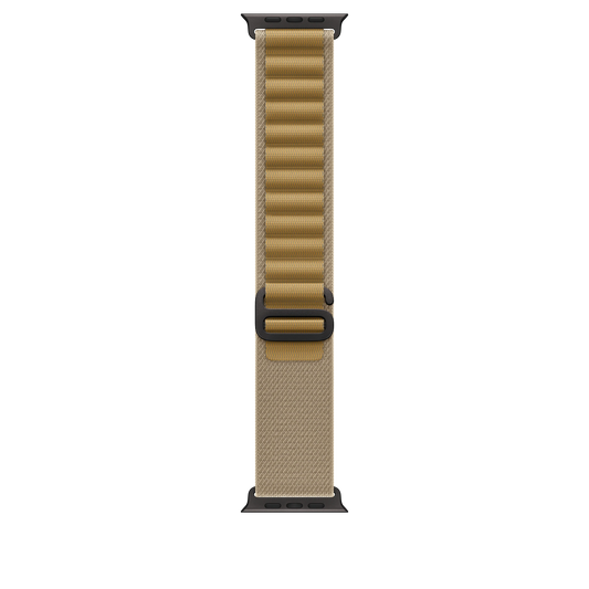Apple Watch 44/45/46/49mm žlutohnědý Alpský tah - střední – provedení z černého titanu - iSTYLE CZ