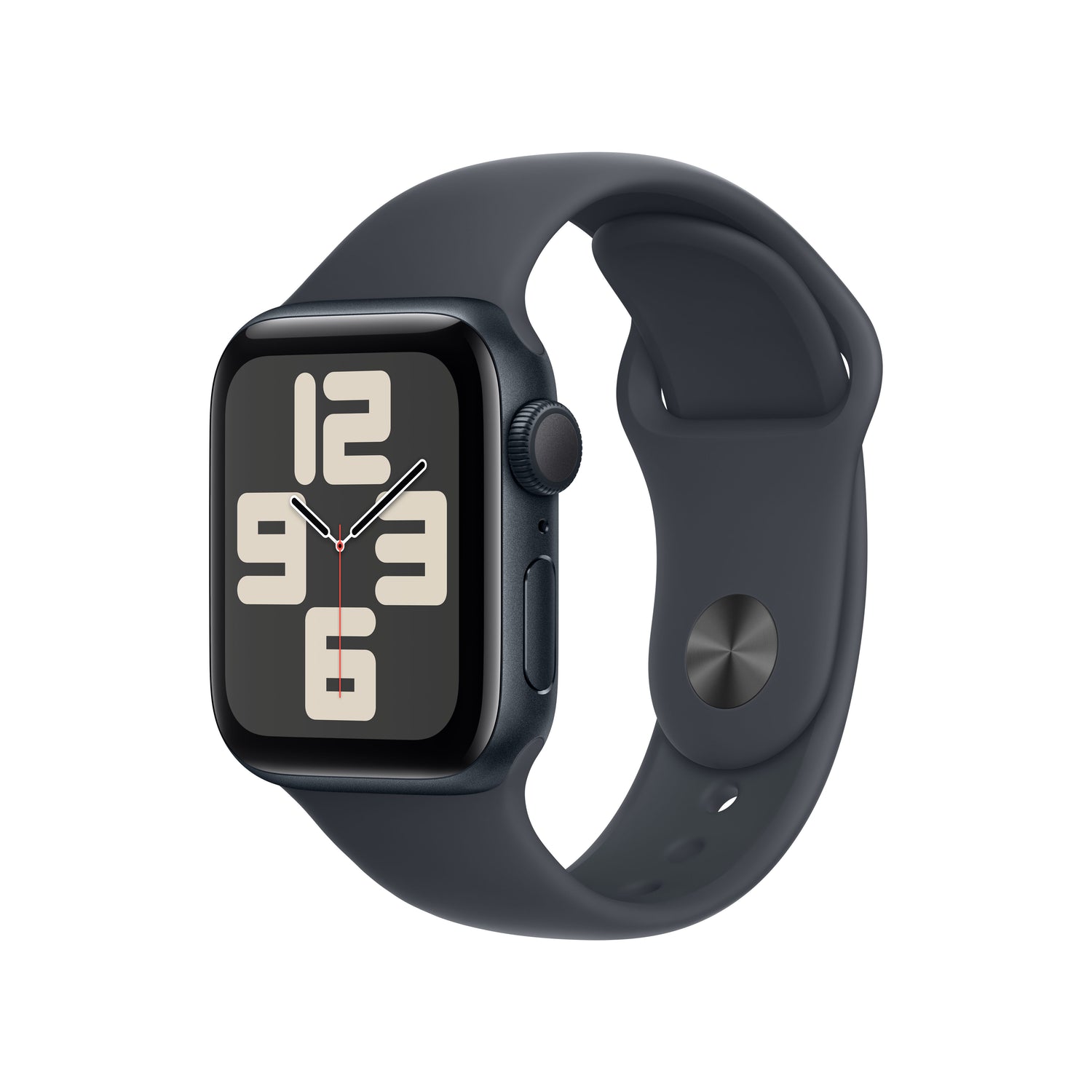 Apple Watch SE GPS 40mm temně ikoustové hliníkové pouzdro s temně inkoustovým sportovním řemínkem - M/L - iSTYLE CZ
