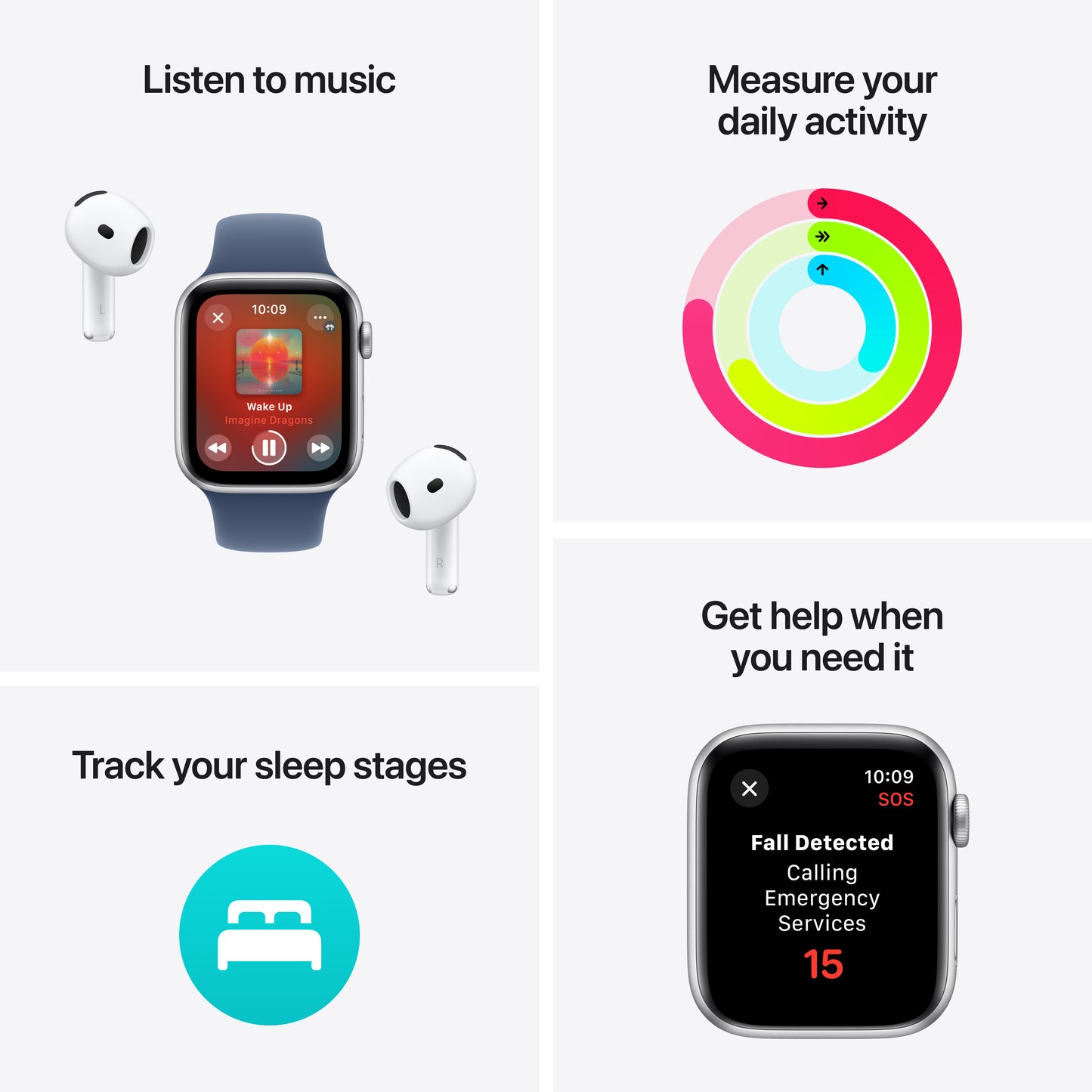 Apple Watch SE GPS 40mm stříbrné hliníkové pouzdro s oblačně modrým provlékacím sportovním řemínkem (otevřený) - iSTYLE CZ
