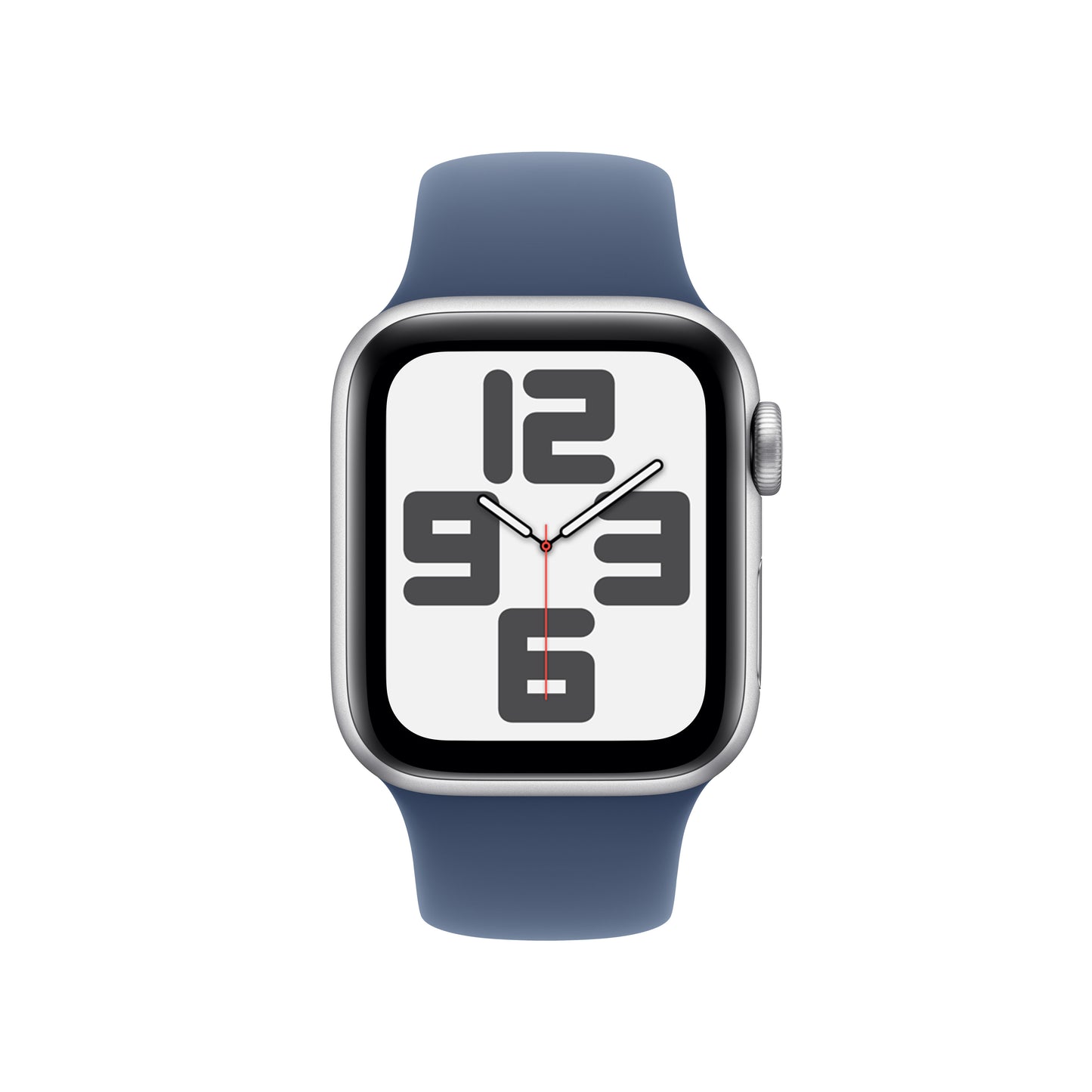 Apple Watch SE GPS + Cellular 40mm stříbrné hliníkové pouzdro s denimovým sportovním řemínkem - S/M - iSTYLE CZ