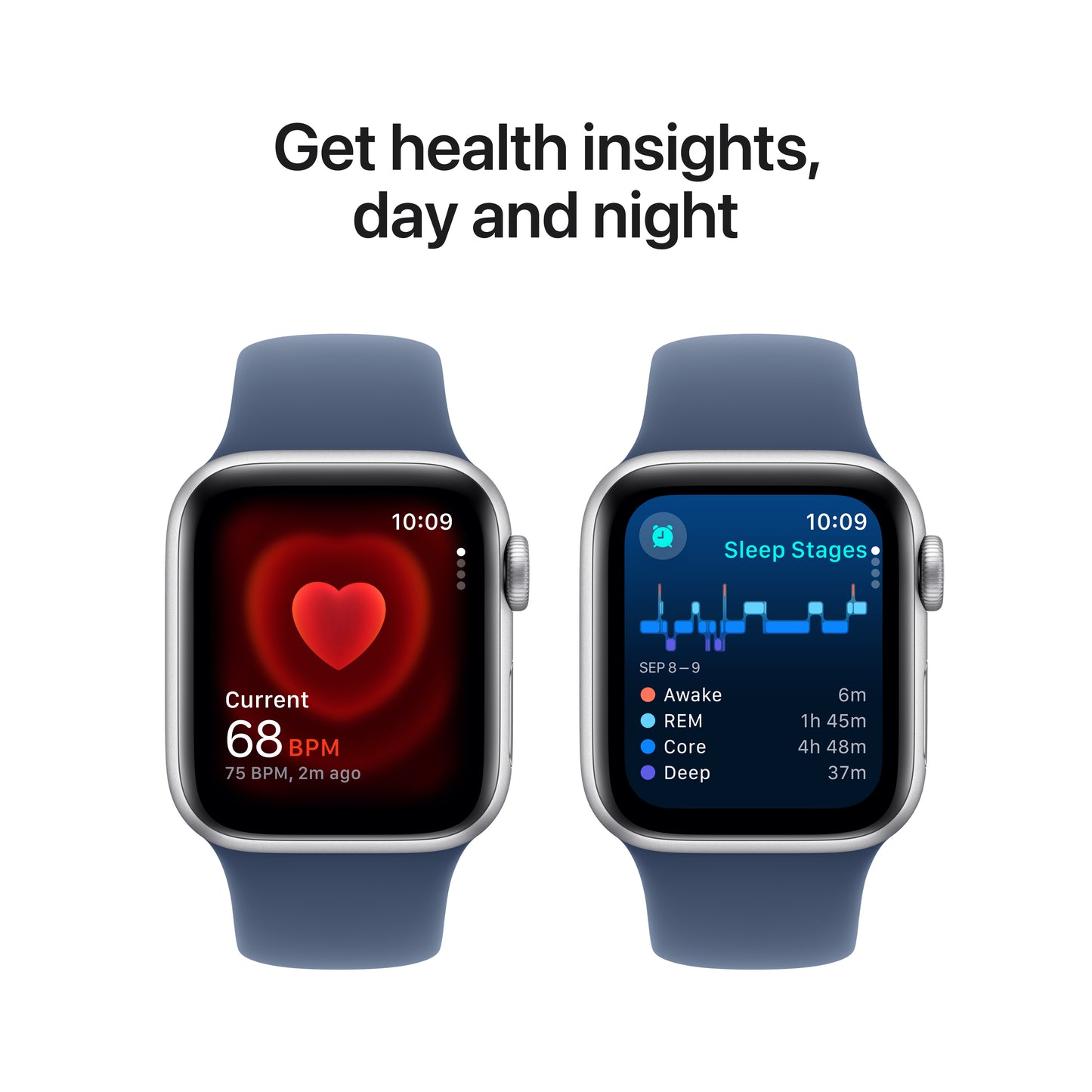 Apple Watch SE GPS + Cellular 40mm stříbrné hliníkové pouzdro s denimovým sportovním řemínkem - S/M - iSTYLE CZ