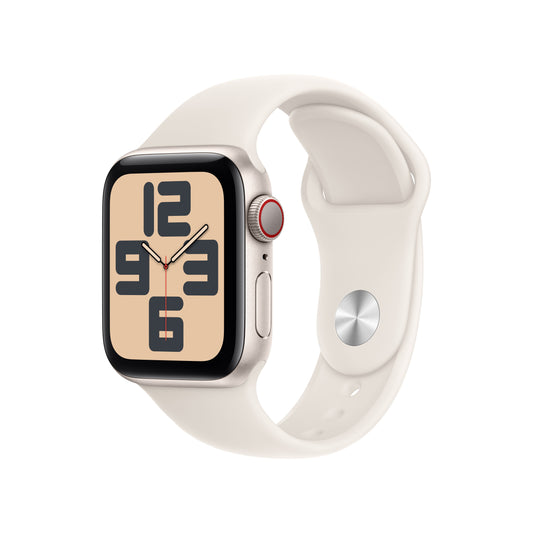 Apple Watch SE GPS + Cellular 40mm hvězdně bílé hliníkové pouzdro s hvězdně bílým sportovním řemínkem - M/L - iSTYLE CZ