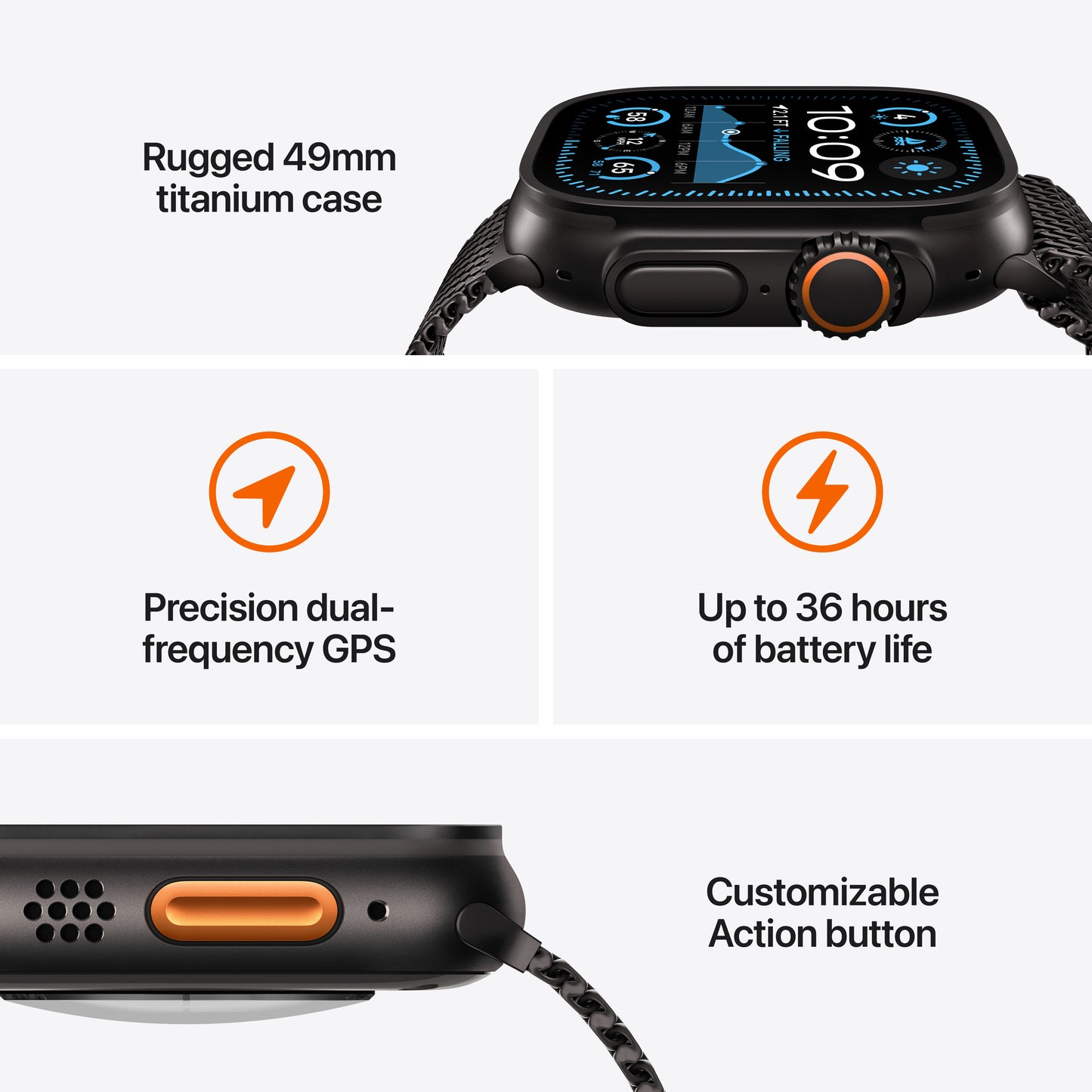 Apple Watch Ultra 2 GPS + Cellular, 49mm černě titanové pouzdro s tmavě zeleným alpským tahem - S - iSTYLE CZ