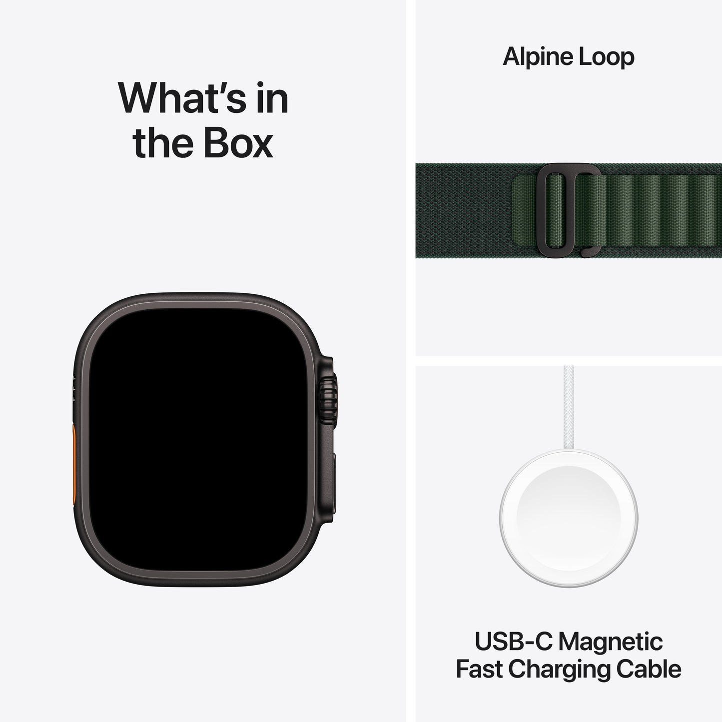 Apple Watch Ultra 2 GPS + Cellular, 49mm černě titanové pouzdro s tmavě zeleným alpským tahem - S - iSTYLE CZ