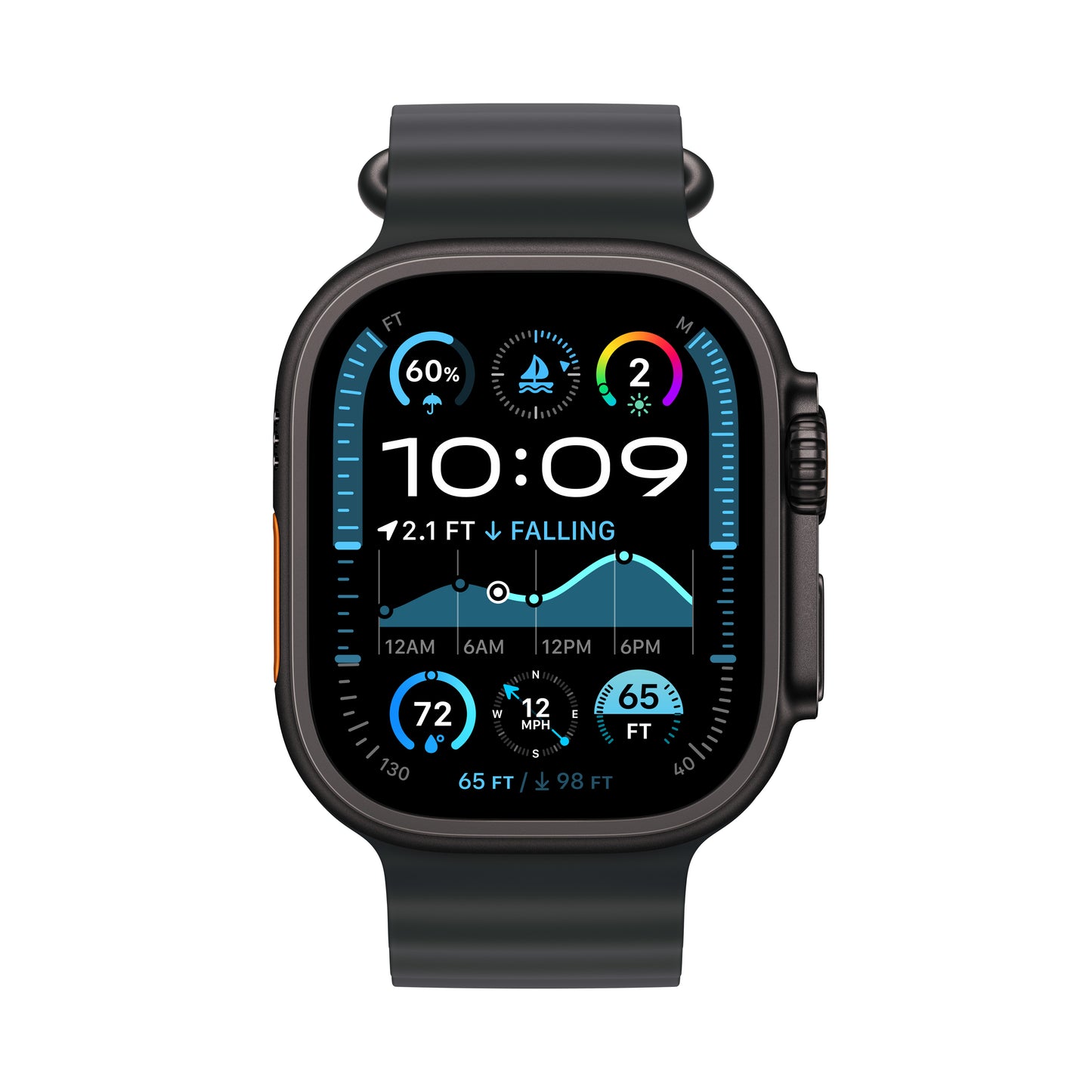 Apple Watch Ultra 2 GPS + Cellular, 49mm černě titanové pouzdro s černým oceánským řemínkem - iSTYLE CZ
