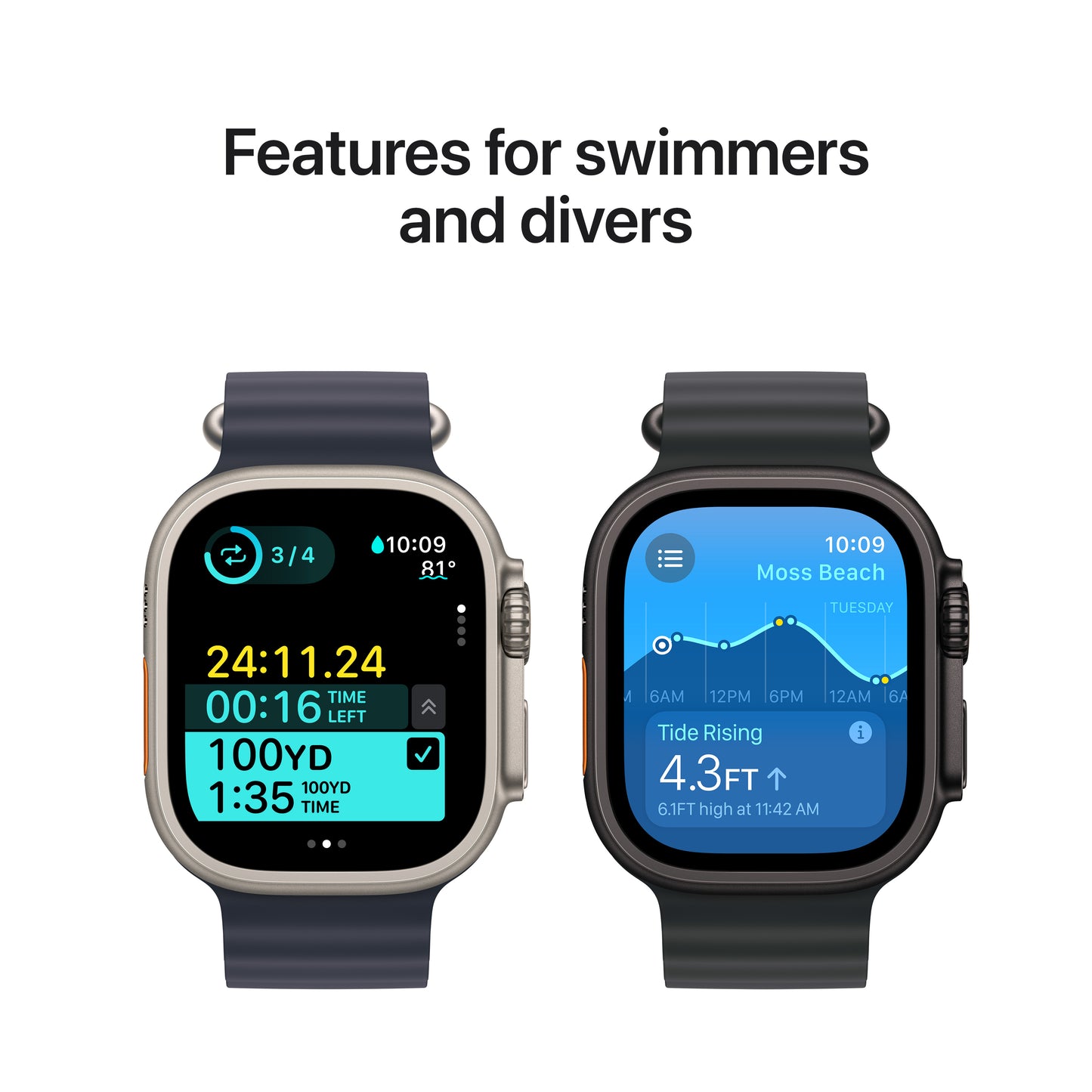 Apple Watch Ultra 2 GPS + Cellular, 49mm černě titanové pouzdro s černým oceánským řemínkem - iSTYLE CZ