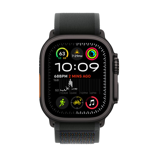 Apple Watch Ultra 2 GPS + Cellular, 49mm černě titanové pouzdro s černým trailovým tahem - S/M - iSTYLE CZ