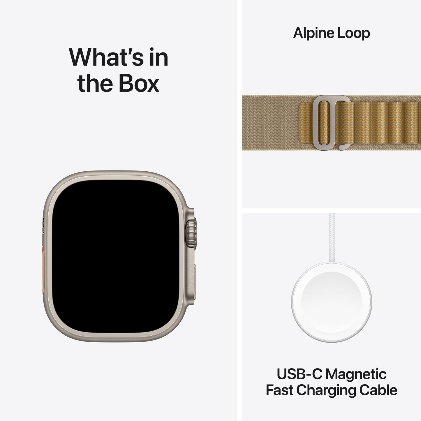 Apple Watch Ultra 2 GPS + Cellular, 49mm přírodně titanové pouzdro s žlutohnědým alpským tahem - S - iSTYLE CZ