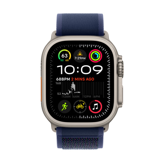 Apple Watch Ultra 2 GPS + Cellular, 49mm přírodně titanové pouzdro s modrým trailovým tahem - M/L - iSTYLE CZ