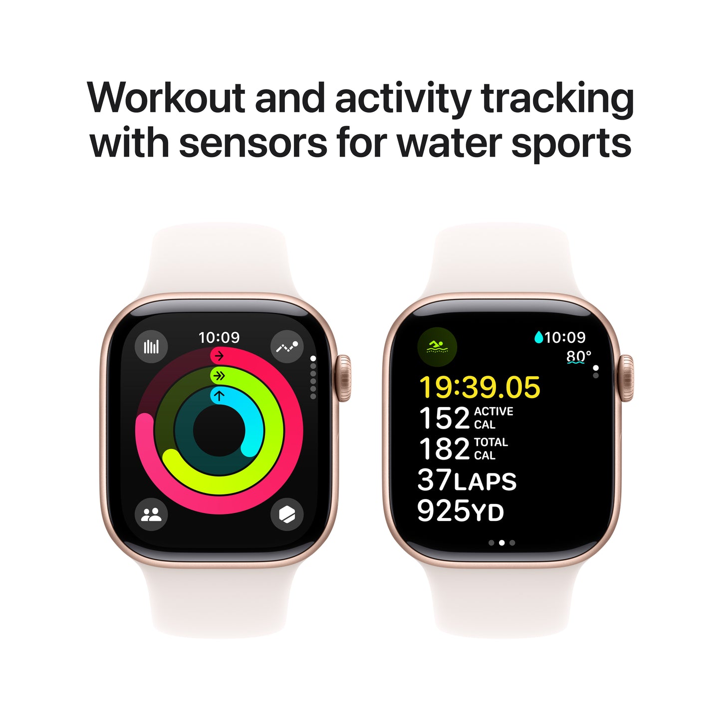 Apple Watch Series 10 GPS 42mm růžově zlaté hliníkové pouzdro se světle ruměným sportovním řemínkem - S/M - iSTYLE CZ