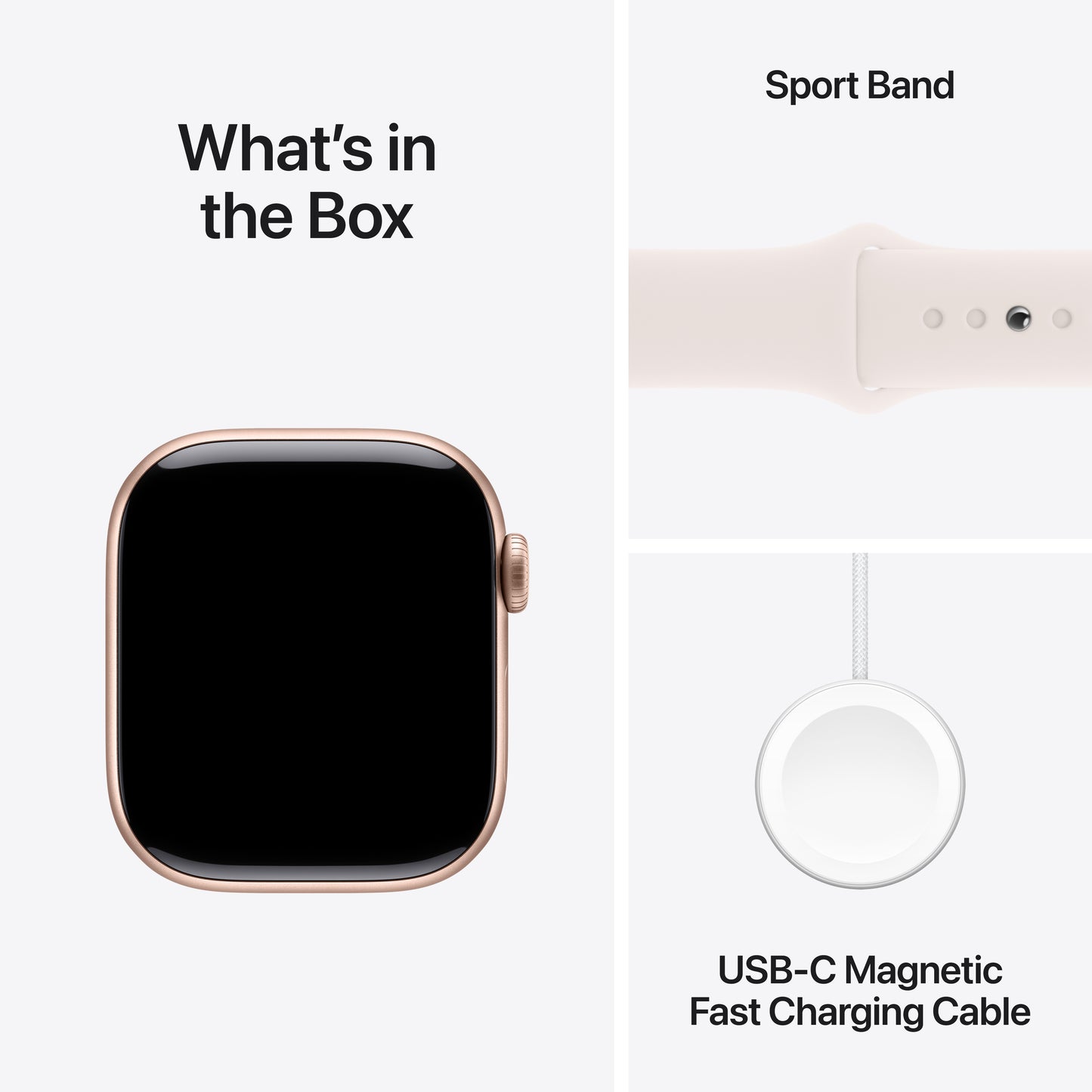 Apple Watch Series 10 GPS 42mm růžově zlaté hliníkové pouzdro se světle ruměným sportovním řemínkem - S/M - iSTYLE CZ