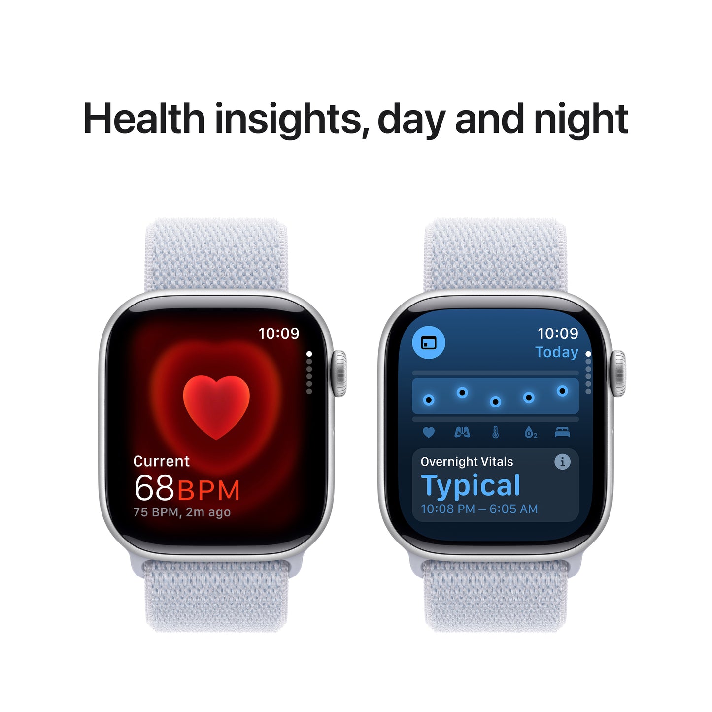 Apple Watch Series 10 GPS 42mm stříbné hliníkové pouzdro s oblačně modrým provlékacím sportovním řemínkem - iSTYLE CZ