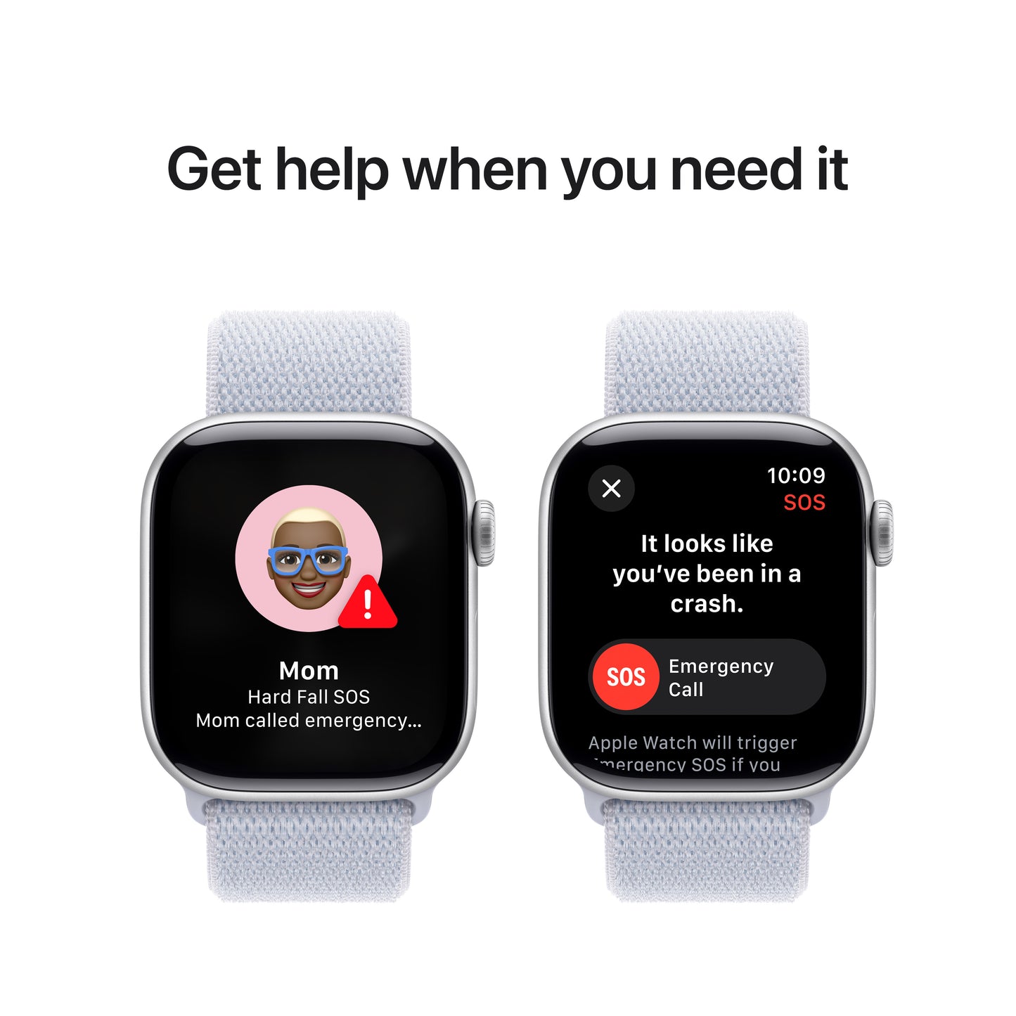 Apple Watch Series 10 GPS 42mm stříbné hliníkové pouzdro s oblačně modrým provlékacím sportovním řemínkem - iSTYLE CZ