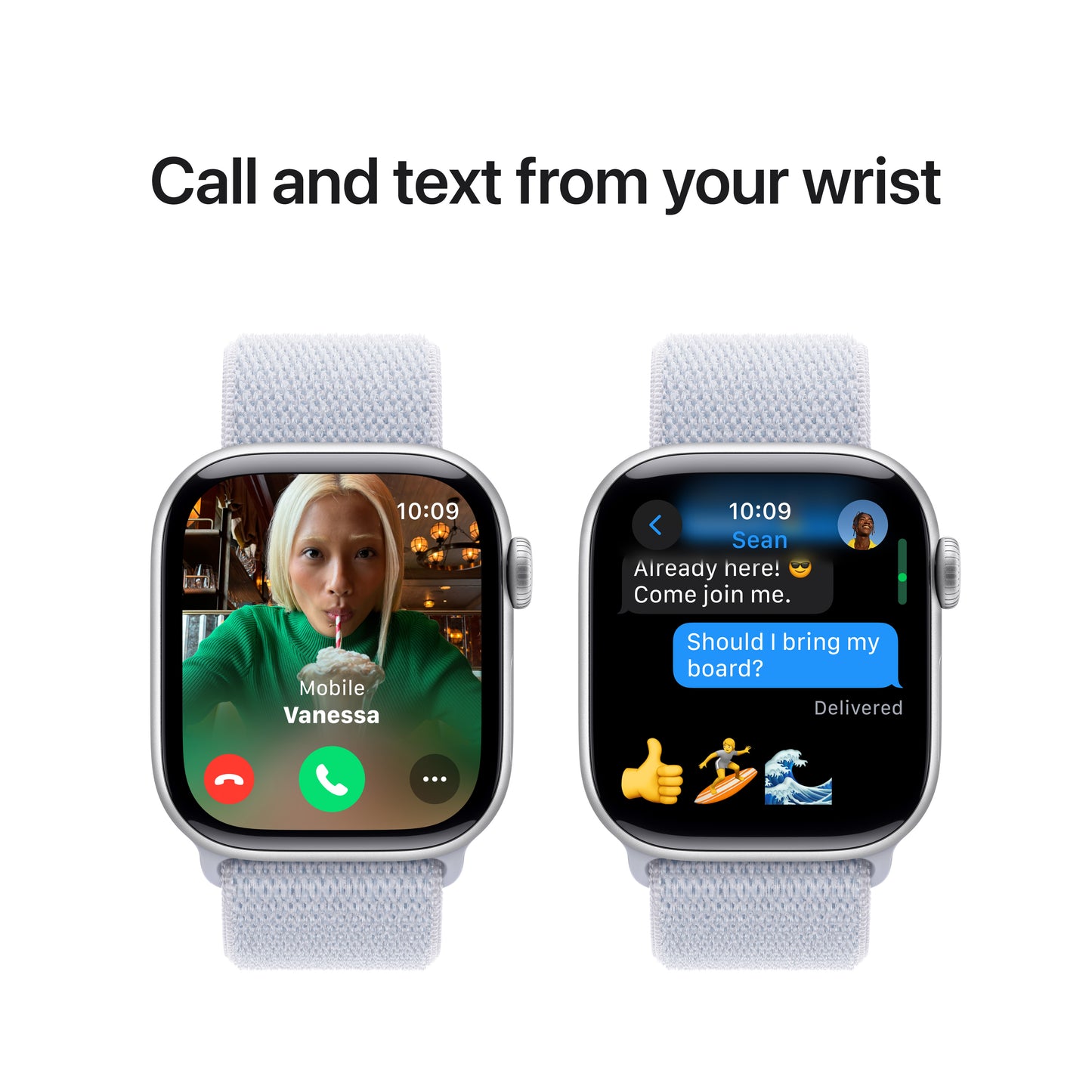 Apple Watch Series 10 GPS 42mm stříbné hliníkové pouzdro s oblačně modrým provlékacím sportovním řemínkem - iSTYLE CZ