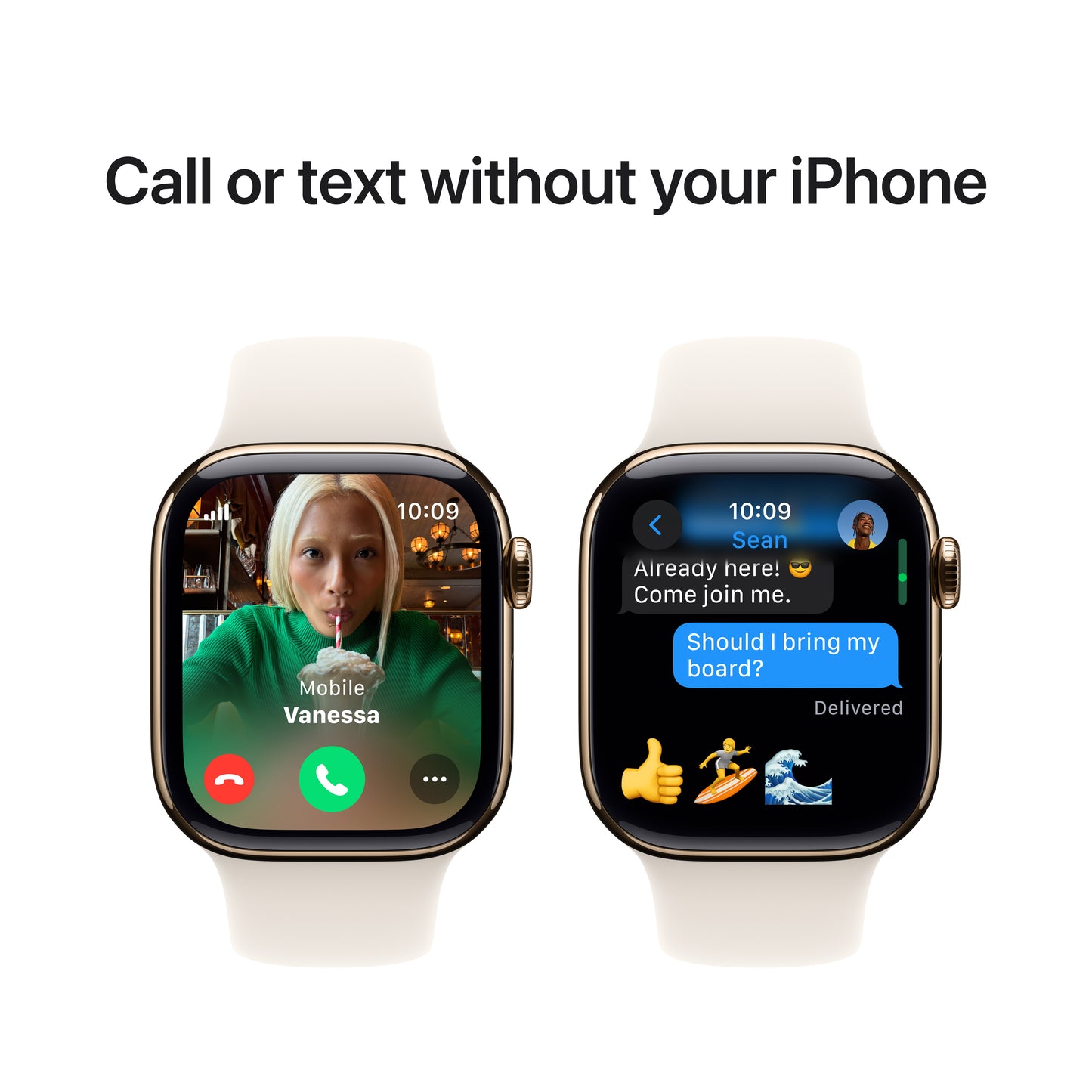 Apple Watch Series 10 GPS + Cellular 42mm zlaté titanové pouzdro s hvězdně bílým sportovním řemínkem - S/M - iSTYLE CZ