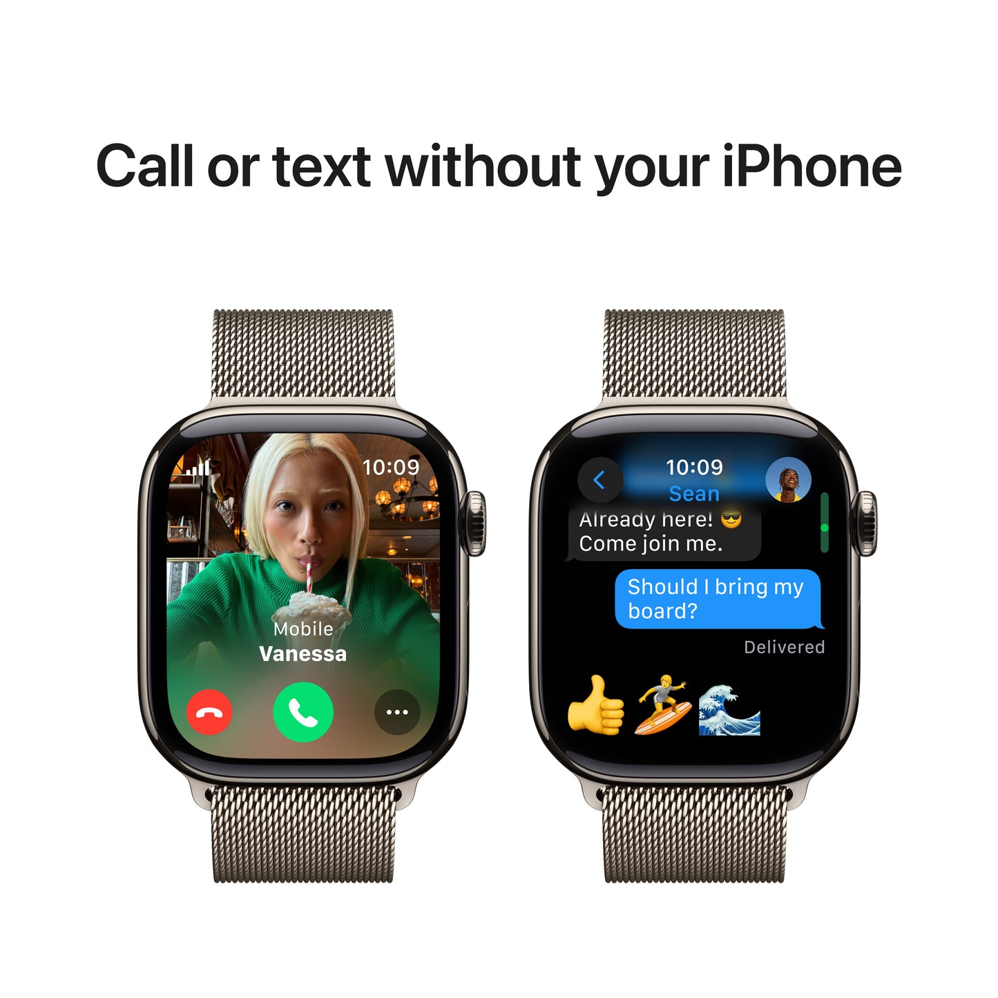 Apple Watch Series 10 GPS + Cellular 42mm přírodní titanové pouzdro s přírodním milánským tahem - iSTYLE CZ