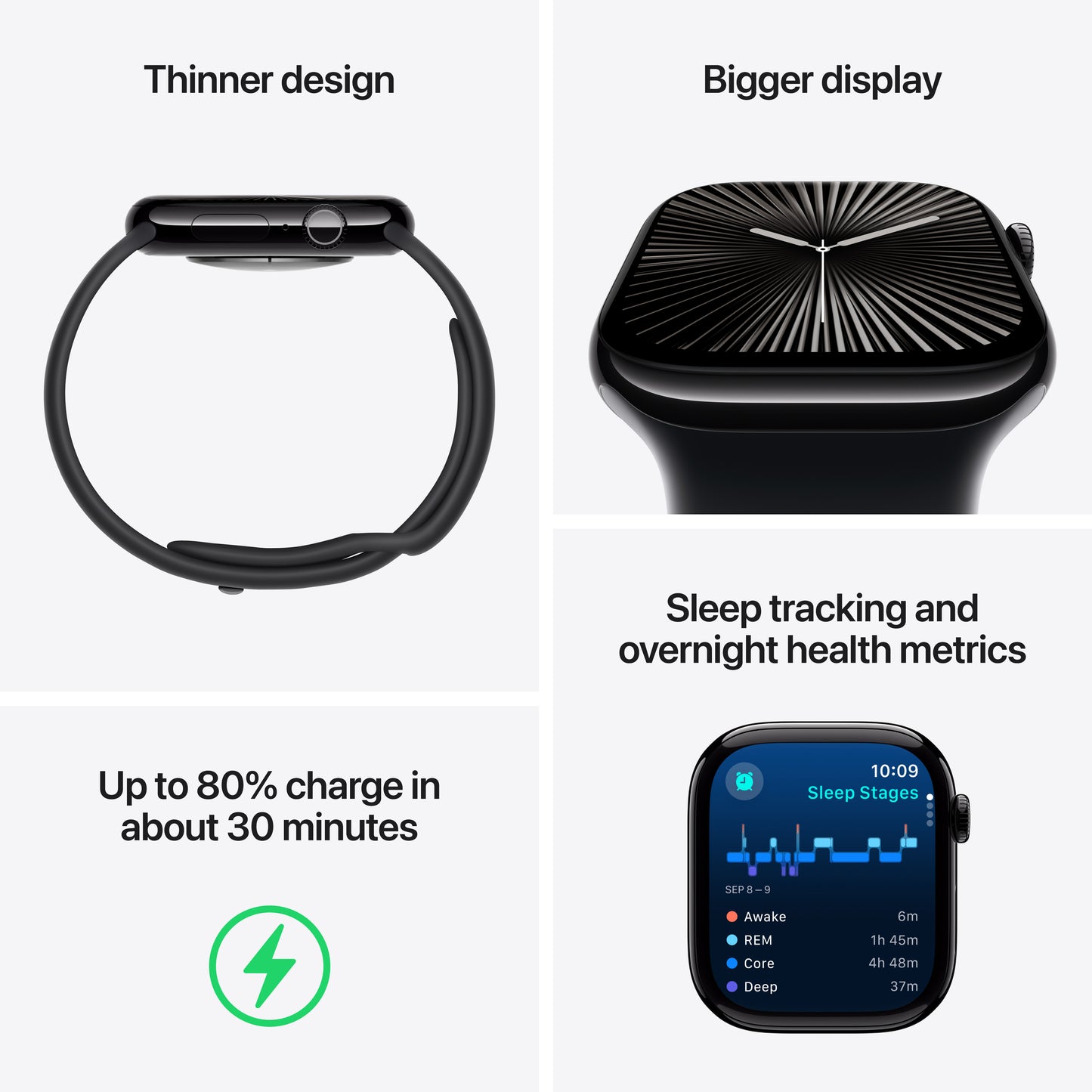 Apple Watch Series 10 GPS + Cellular 42mm přírodní titanové pouzdro se skálově šedým sportovním řemínkem - M/L - iSTYLE CZ