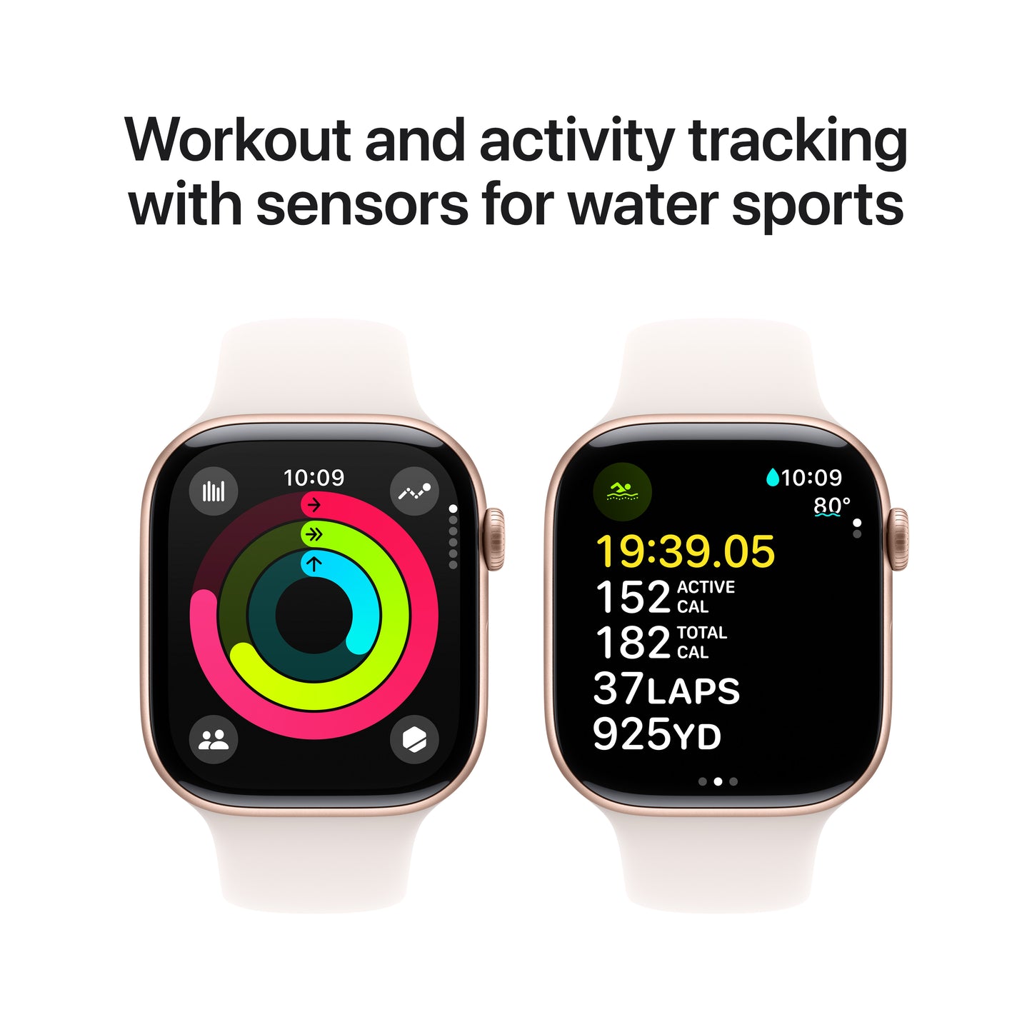 Apple Watch Series 10 GPS 46mm růžově zlaté hliníkové pouzdro se světle ruměným sportovním řemínkem - S/M - iSTYLE CZ