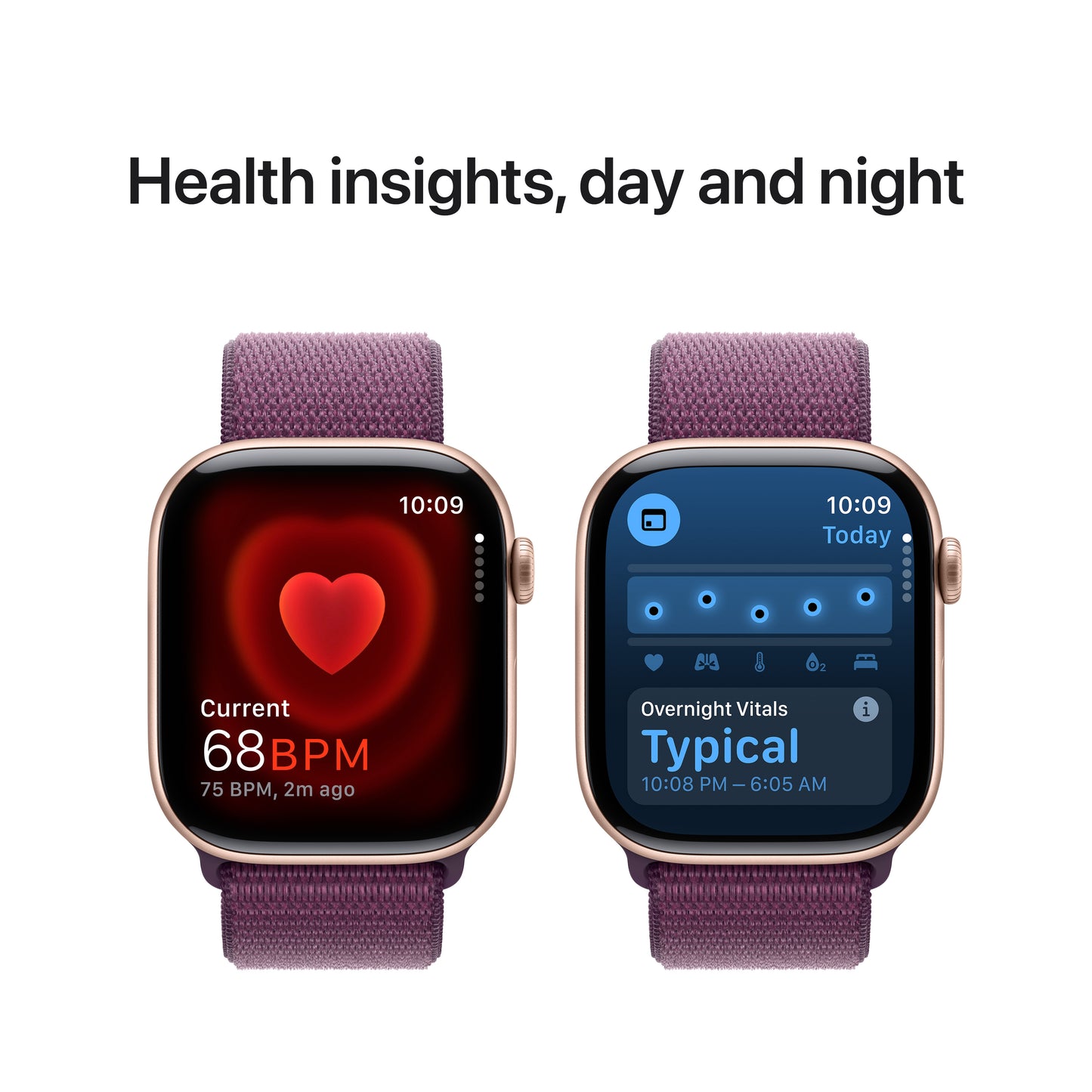 Apple Watch Series 10 GPS 46mm růžově zlaté hliníkové pouzdro se švestkovým sportovním provlékacím řemínkem - iSTYLE CZ